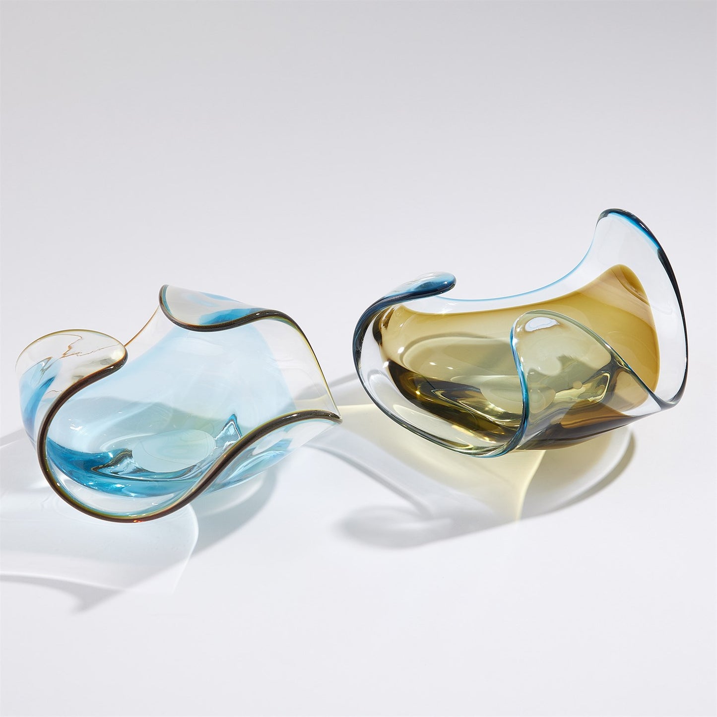 Turquoise/Beige Triple Bowl