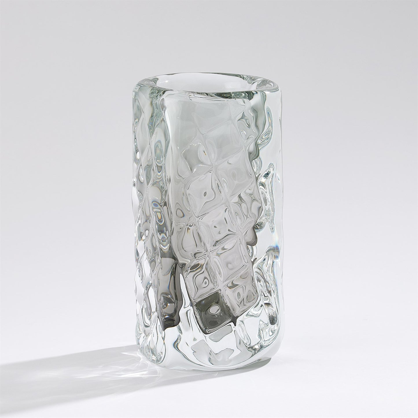 Quilted Grey Vase - Wide