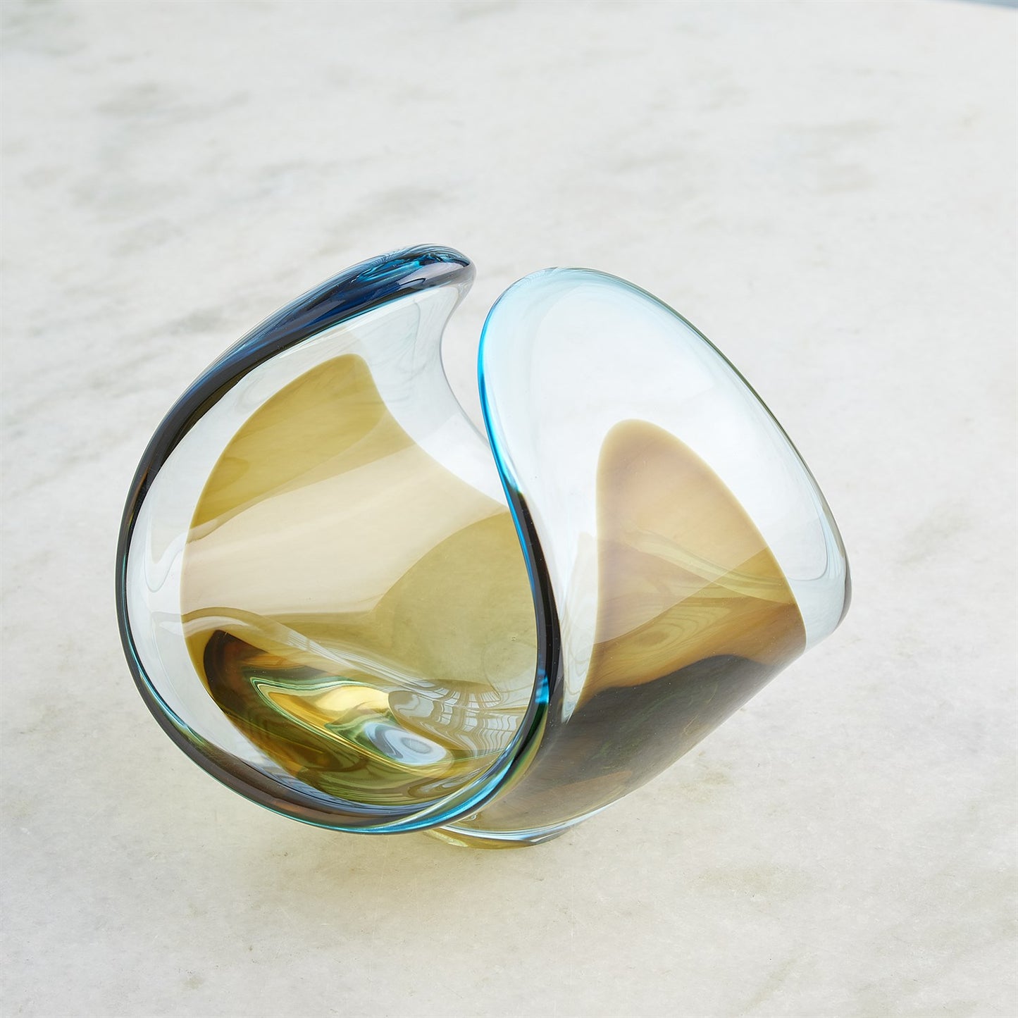 Turquoise/Beige Duet Bowl