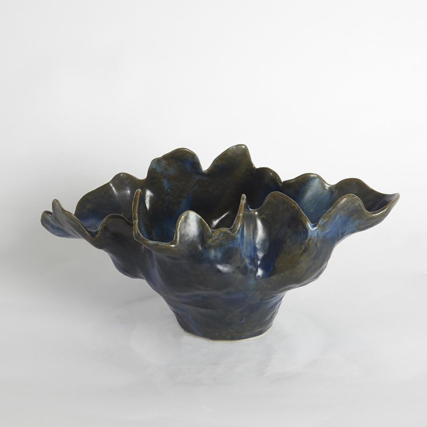 Unique Medium-Sized Meteor Bowl - Blue