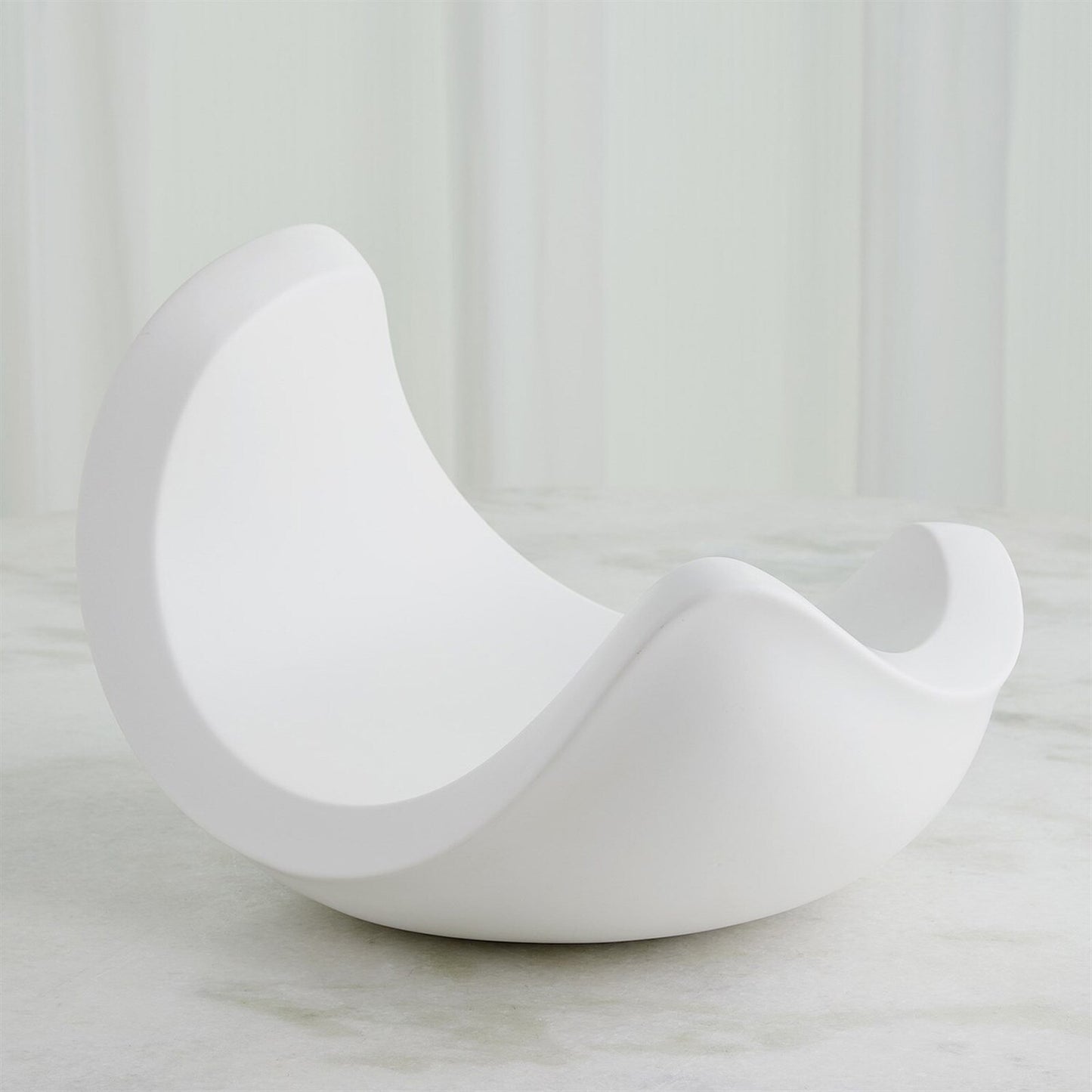 Curl Matte White Bowl - Large