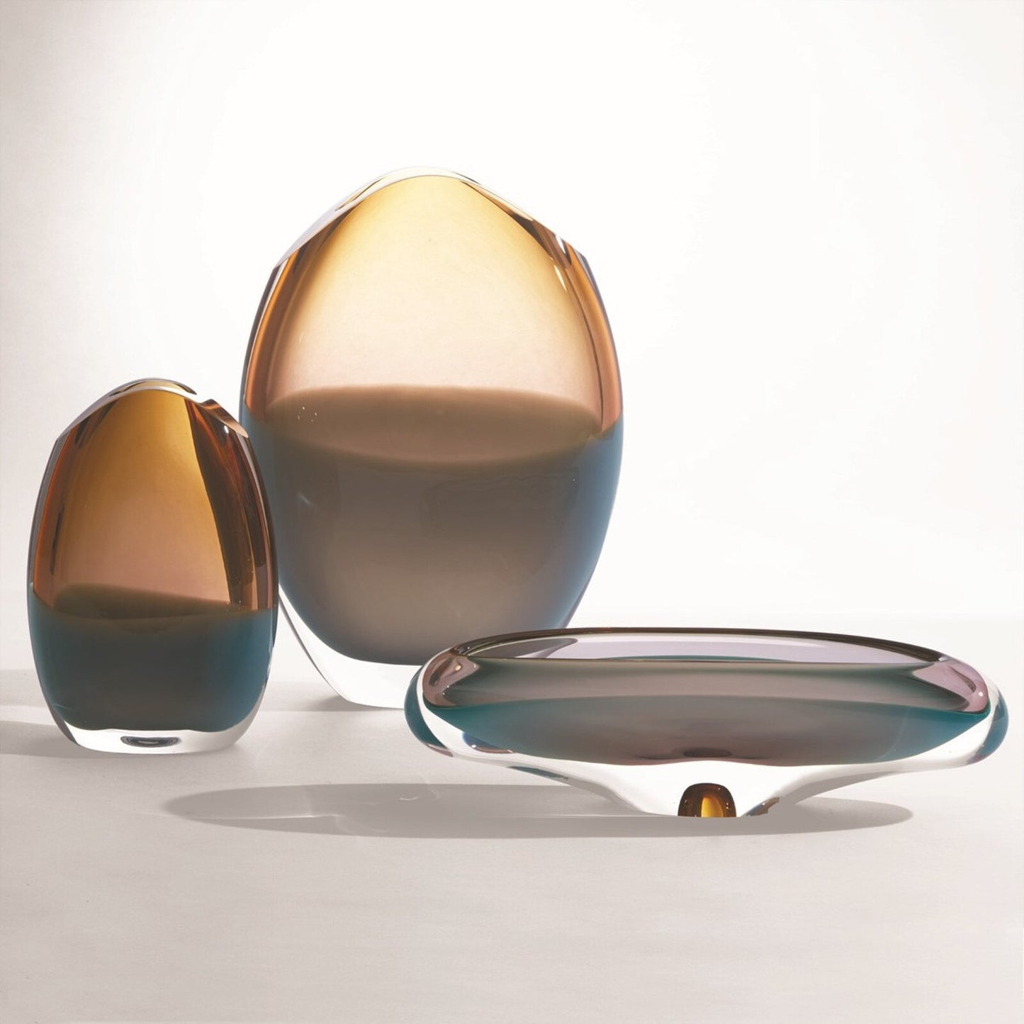 Canoe Pistachio Bubble Amber Bowl