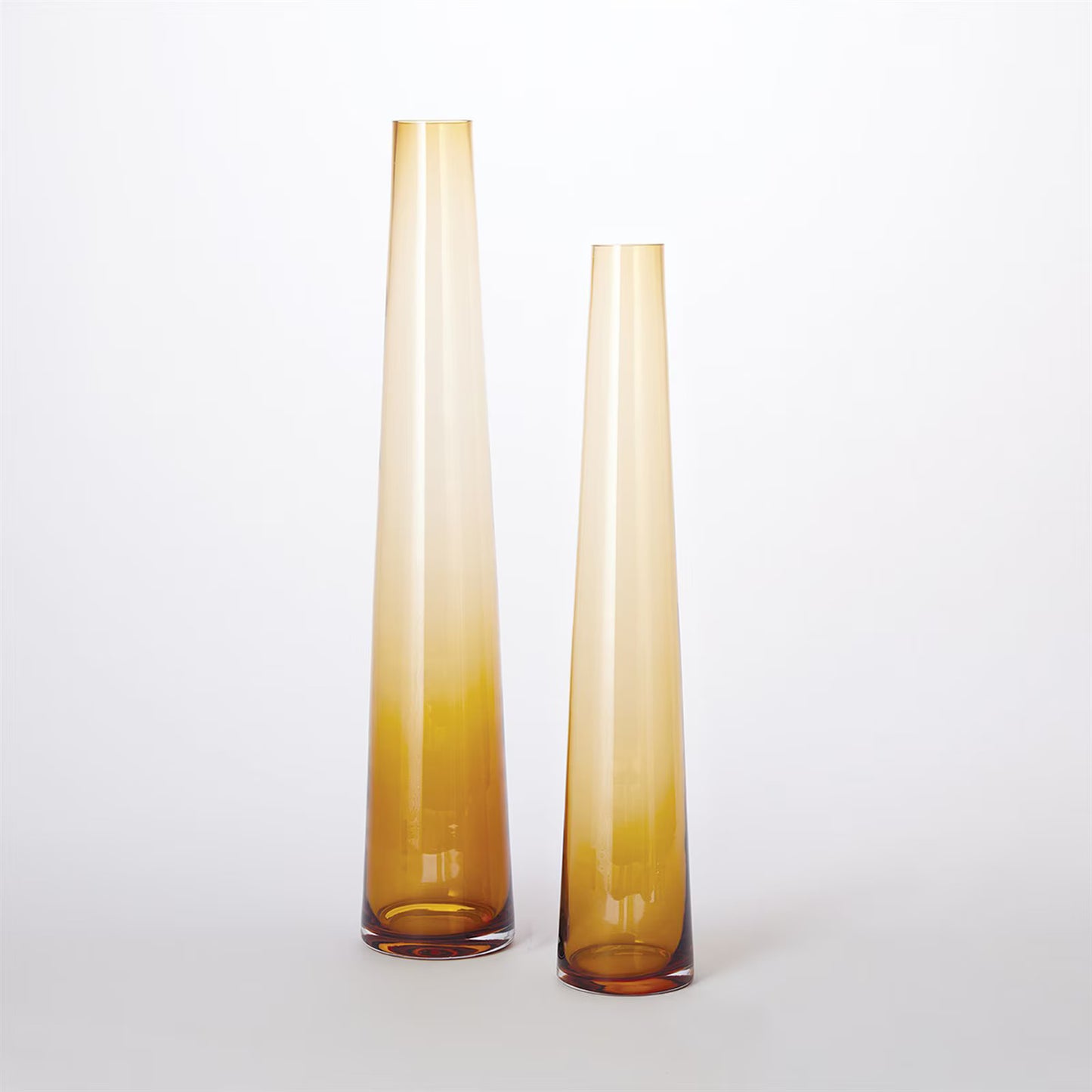 Amber Glass Tower Vase - Large