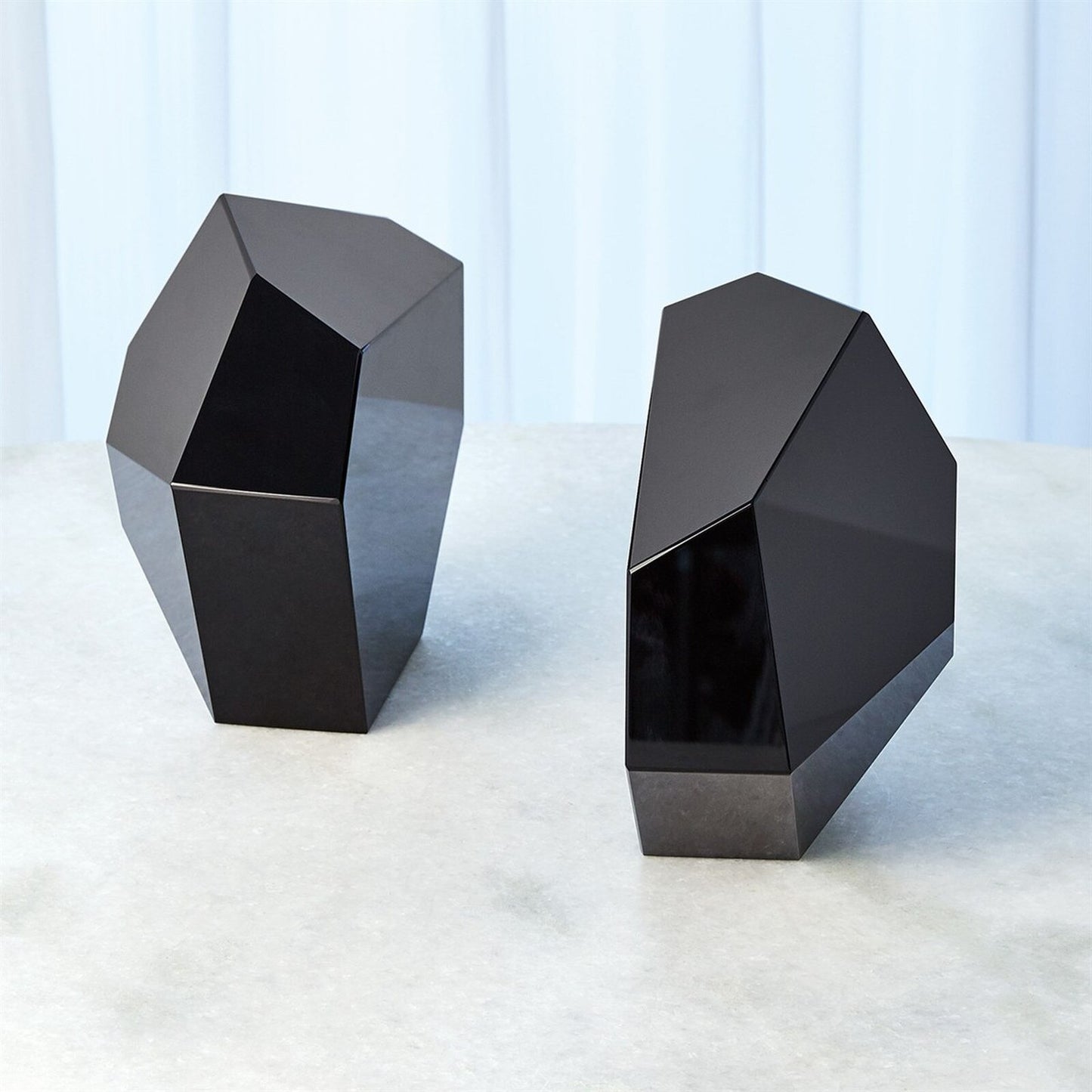 Black Crystal Bookend - Set of 2