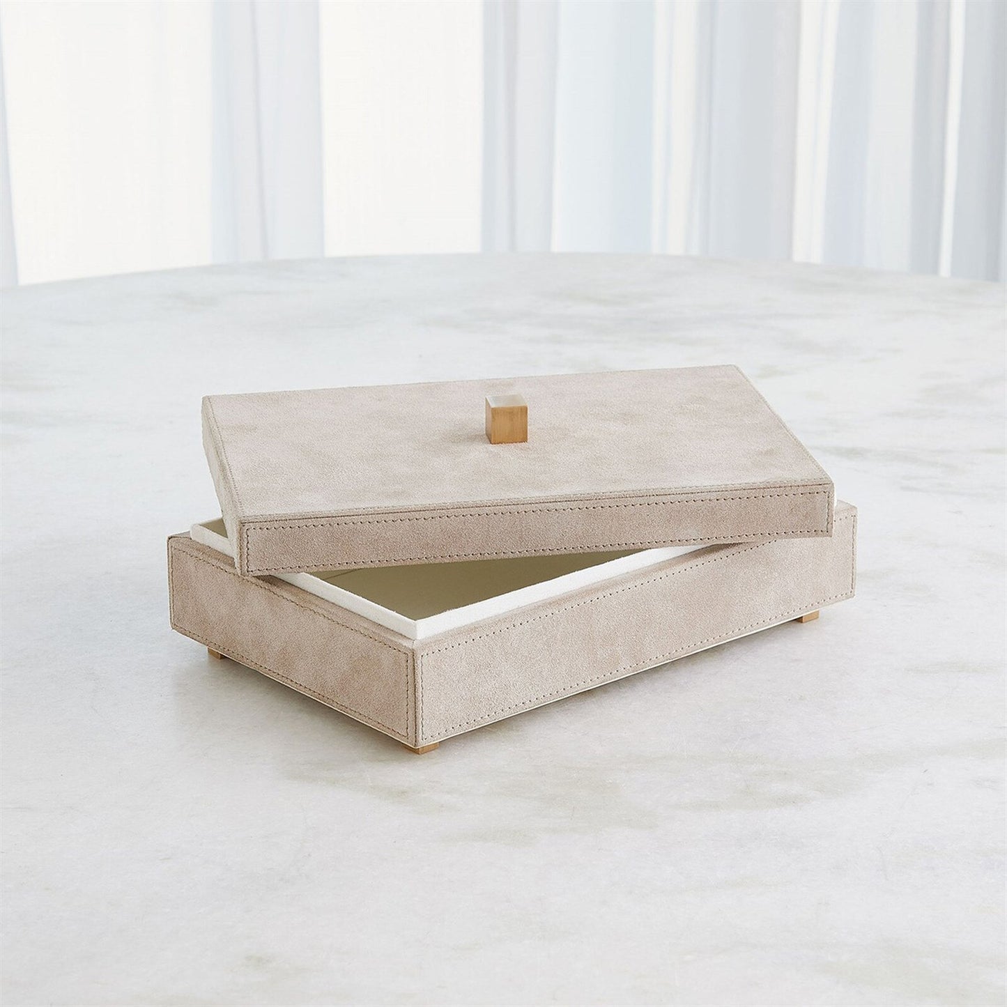 Posh Parchment Suede Box - Small