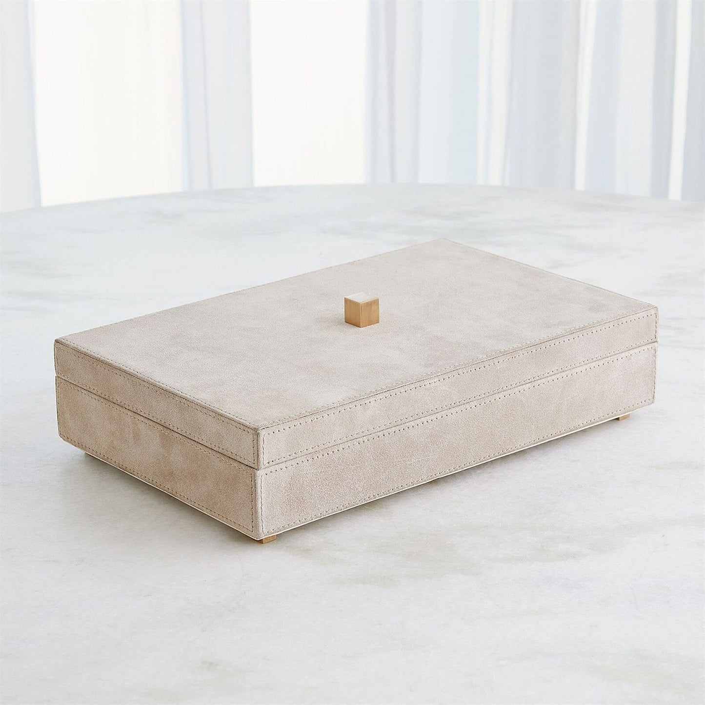 Posh Parchment Suede Box - Small