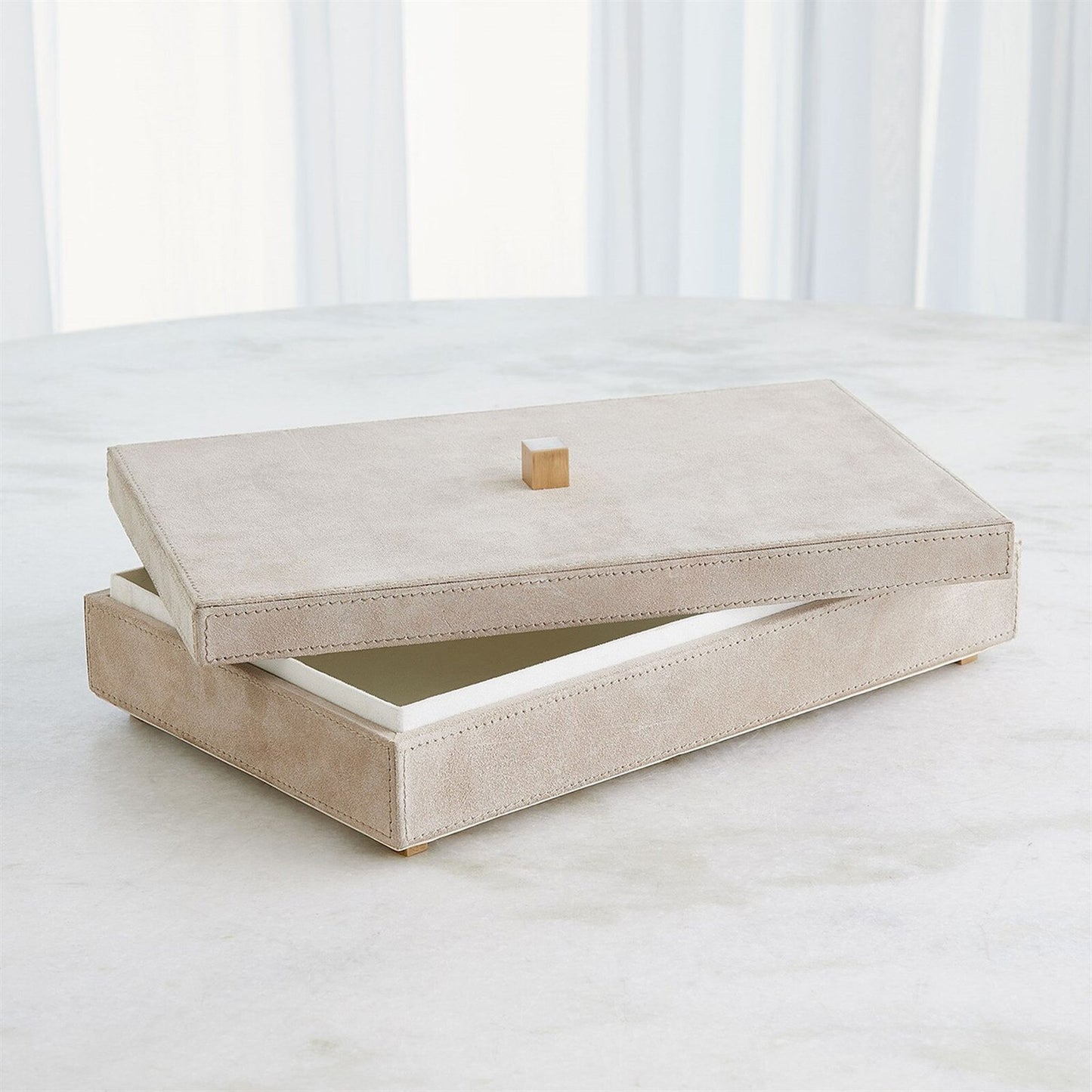 Posh Parchment Suede Box - Small