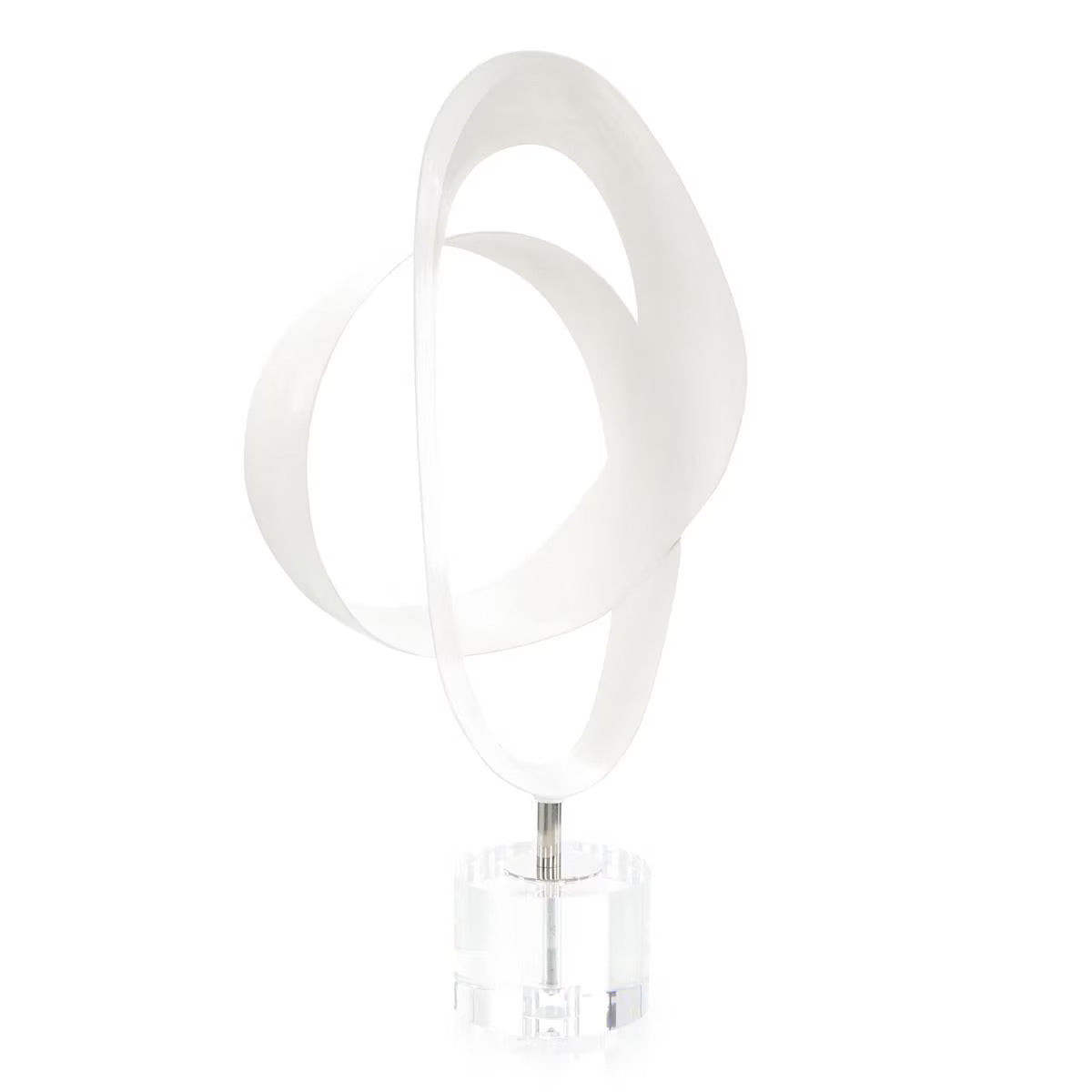 29" Coil White Acrylic Sculpture