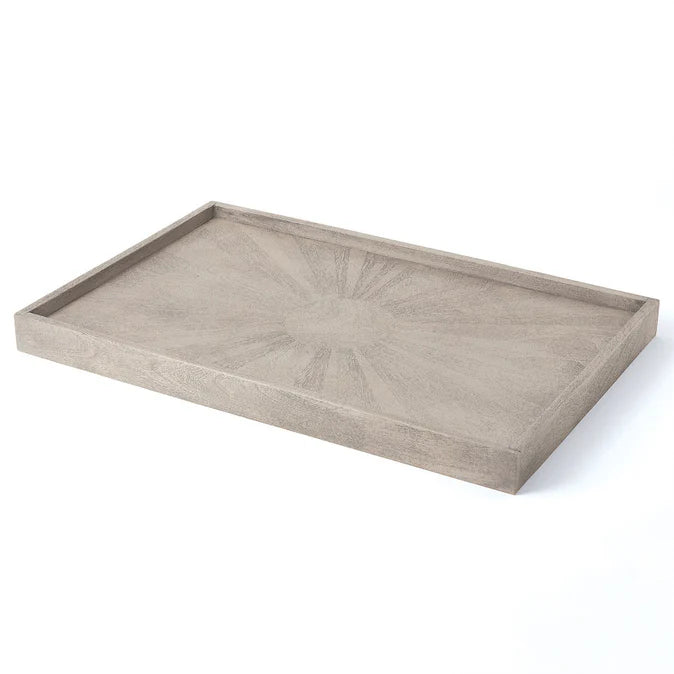 Grey Driftwood Ottoman Serving Tray