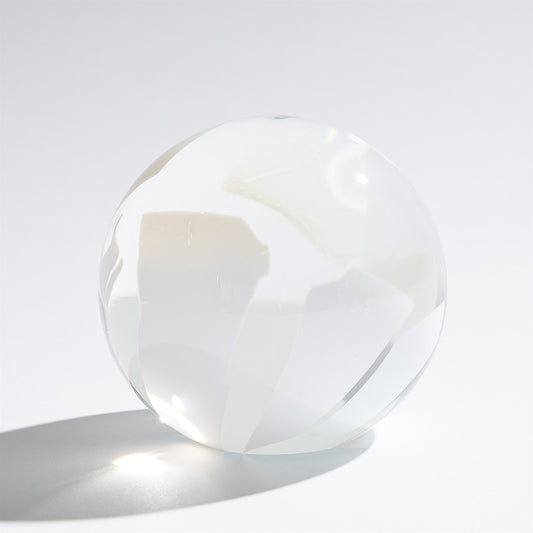 Glass Flakes Orb Paperweight