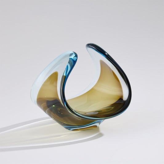 Turquoise/Beige Duet Bowl