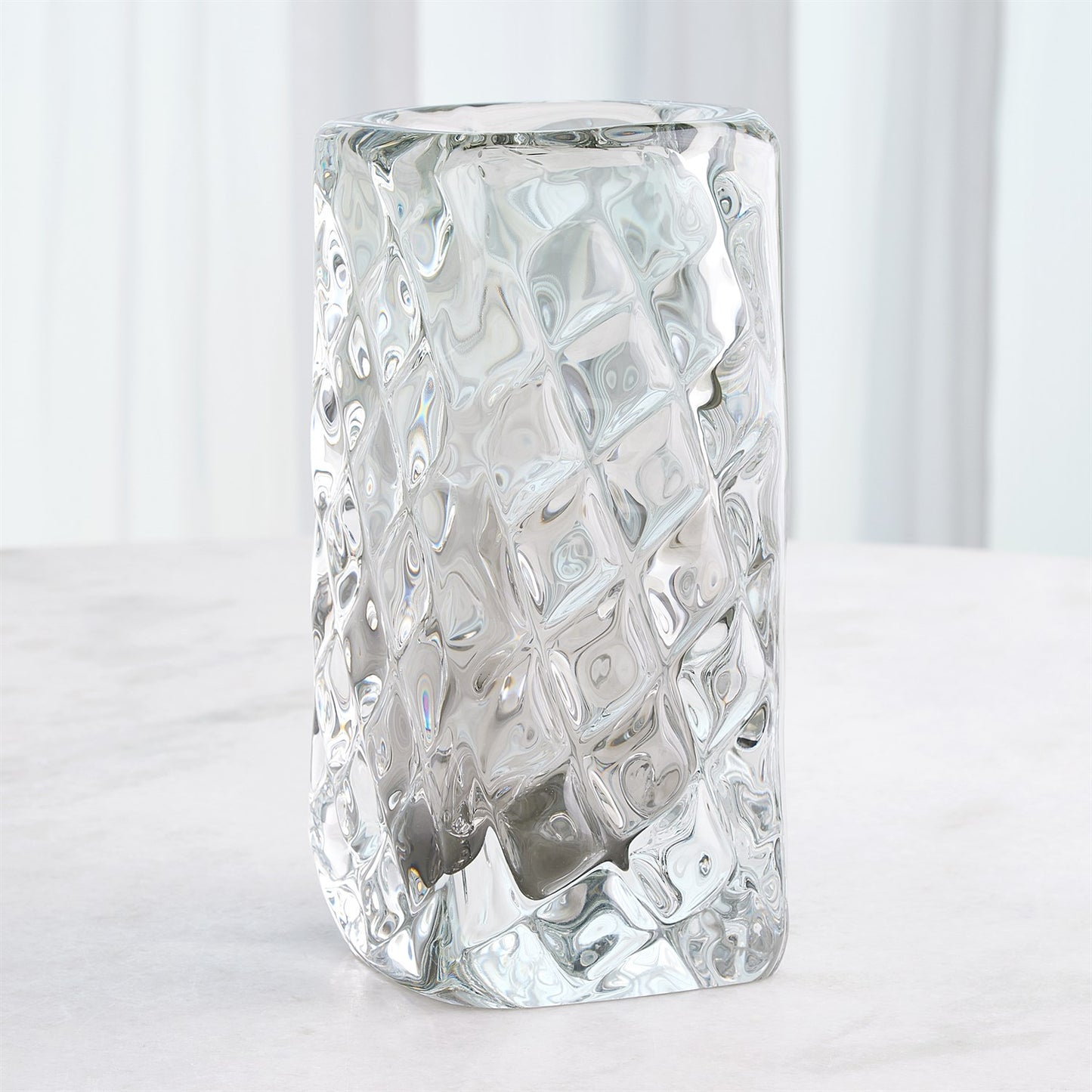 Quilted Grey Vase - Tall