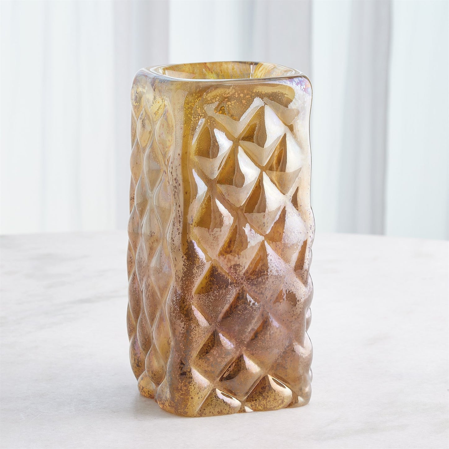 Quilted Iris Gelp Vase - Tall