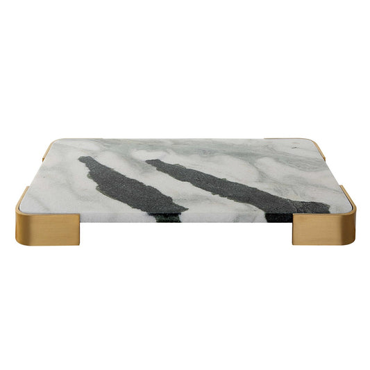 Elegant Marble Pedestal Serving Tray