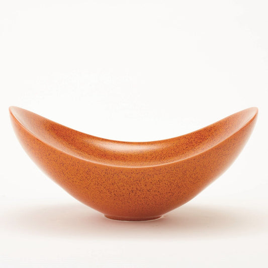 Elegant Orange Swoop Bowl