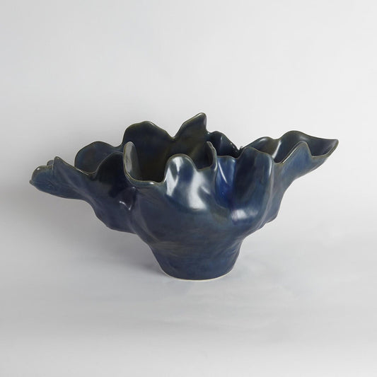 Unique Medium-Sized Meteor Bowl - Blue