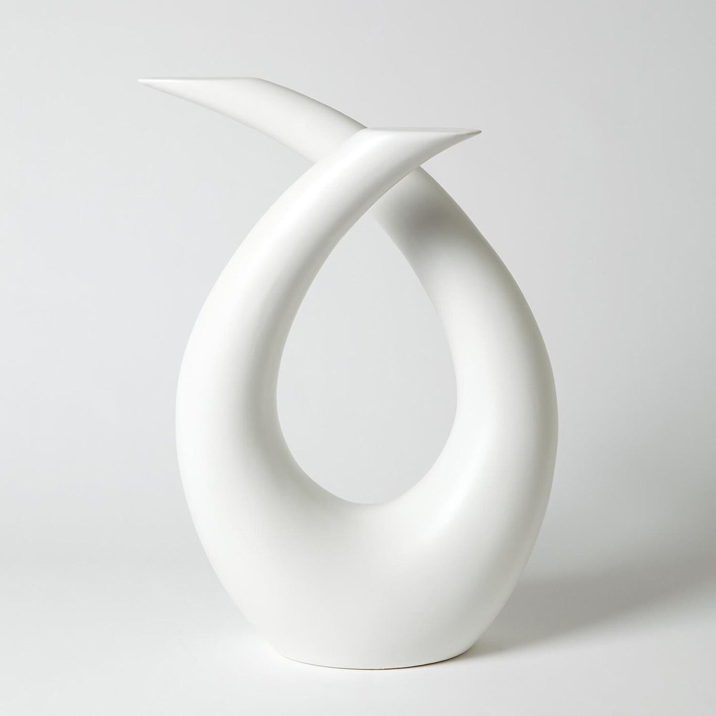 Loop Matte White Sculpture