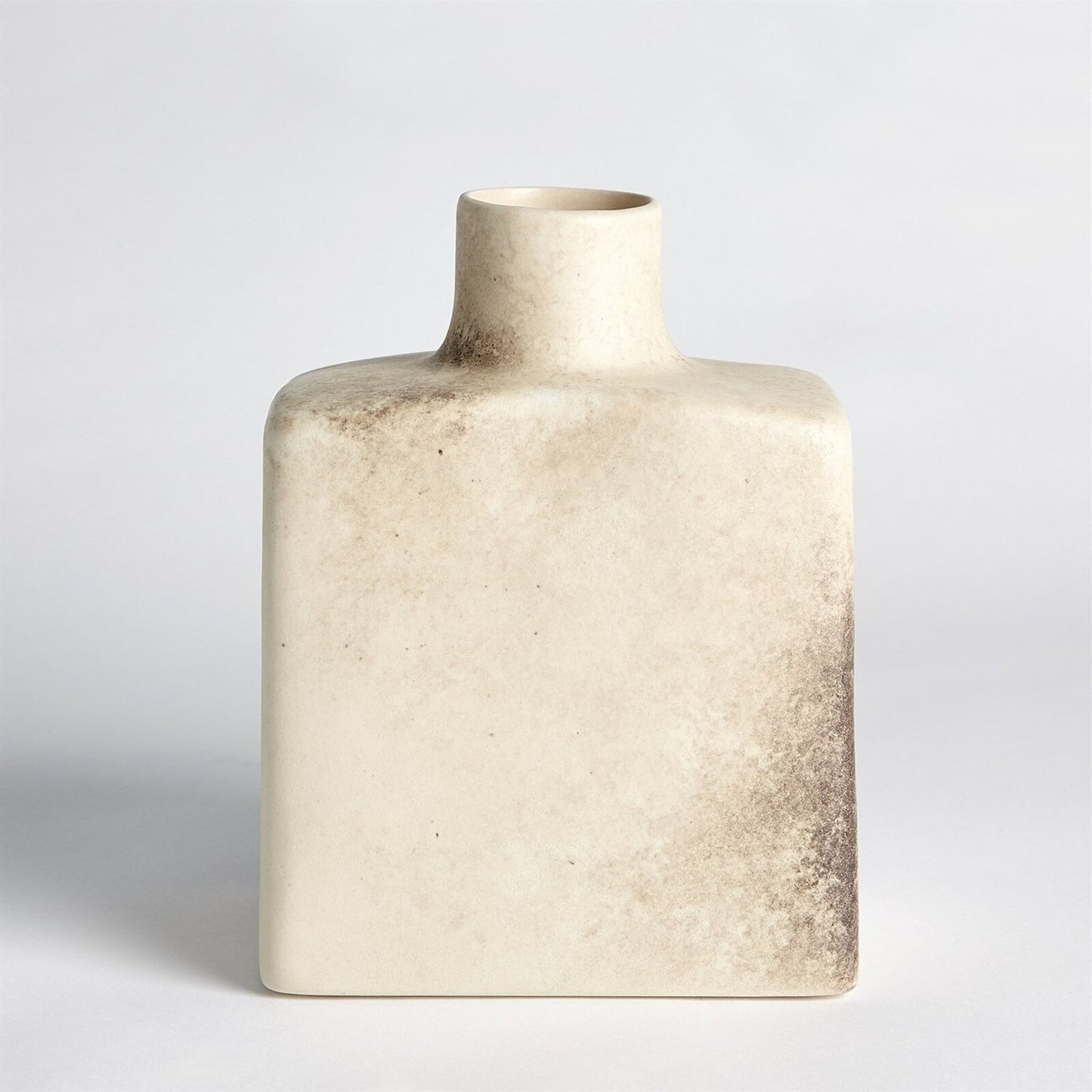 Short Stack Reactive Ivory Decorative Bottle - Small