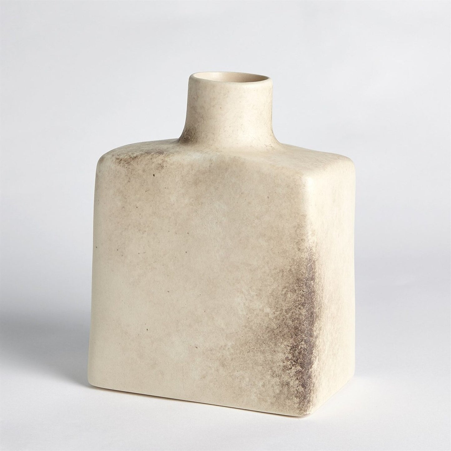 Short Stack Reactive Ivory Decorative Bottle - Large