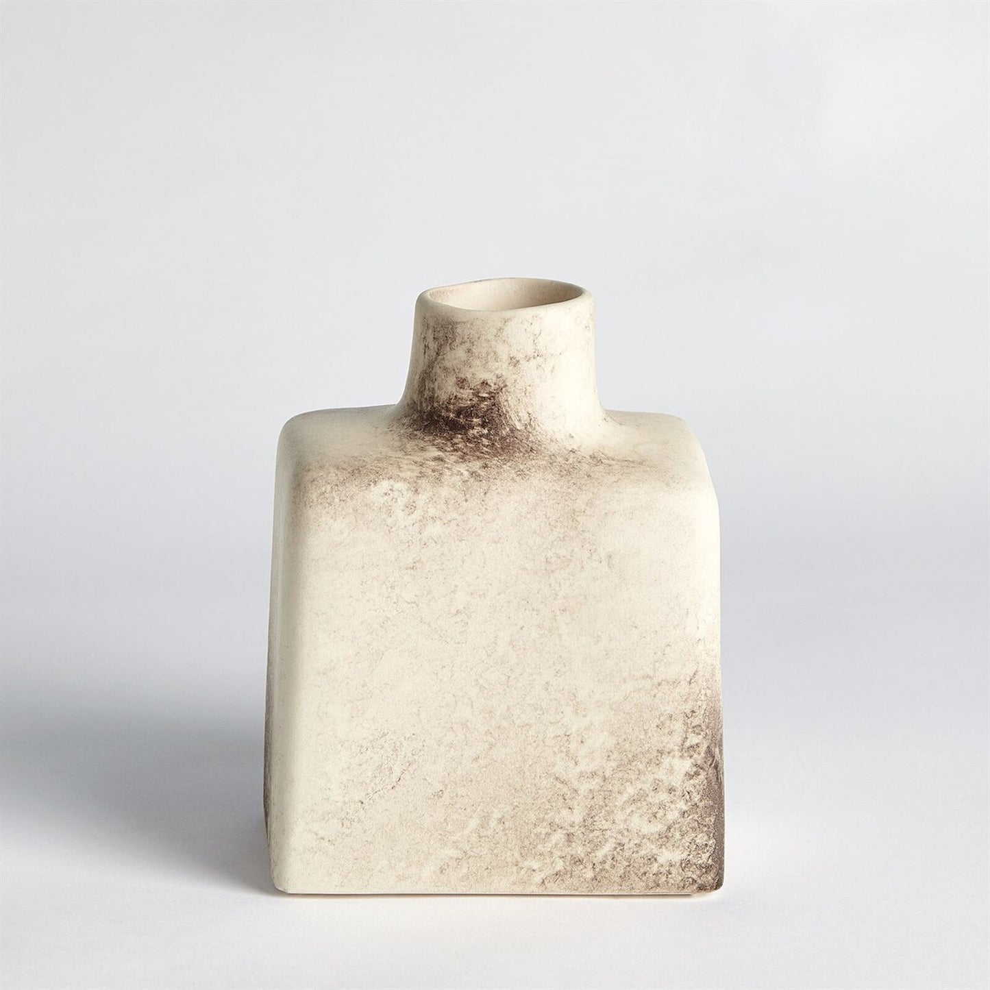 Short Stack Reactive Ivory Decorative Bottle - Large
