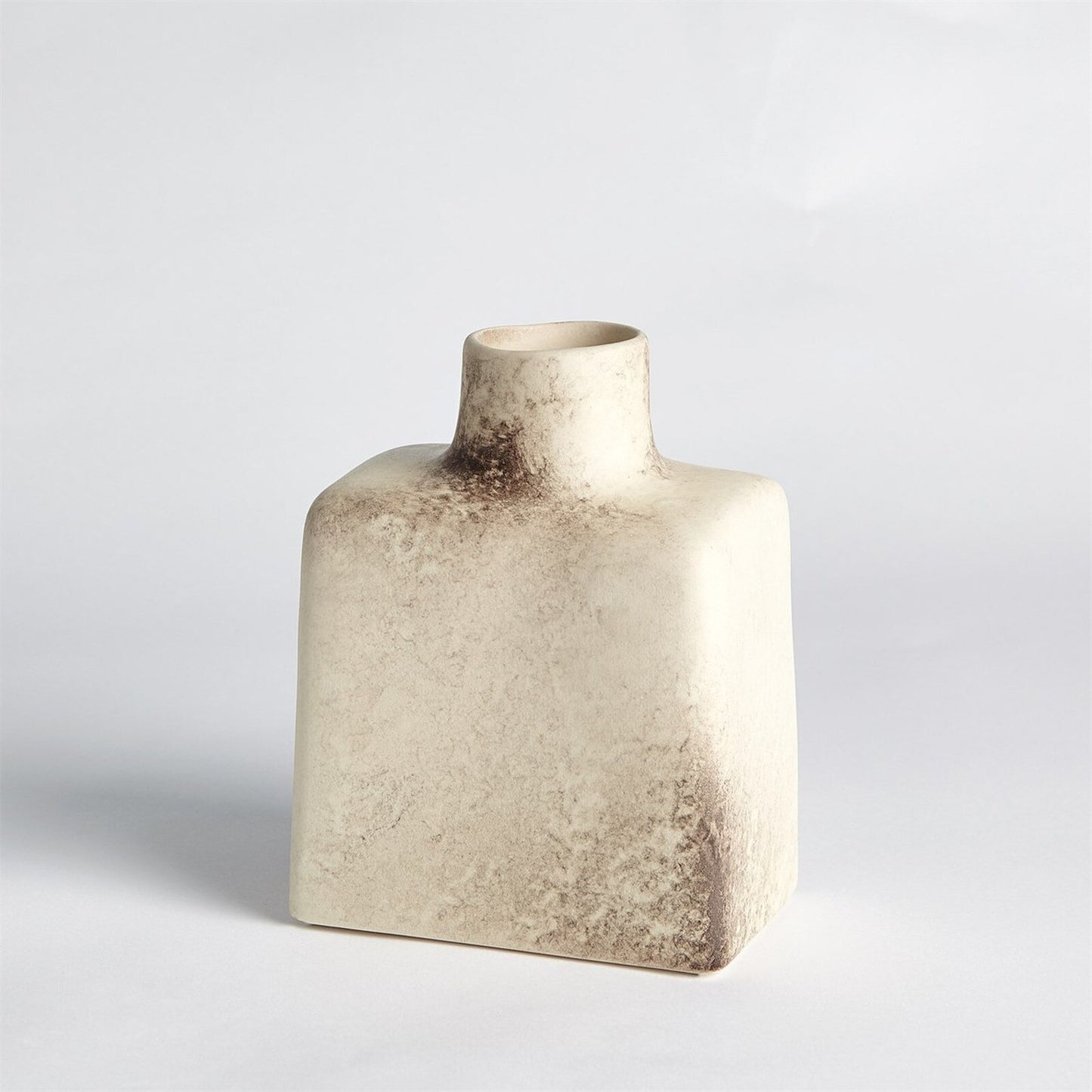 Short Stack Reactive Ivory Decorative Bottle - Large