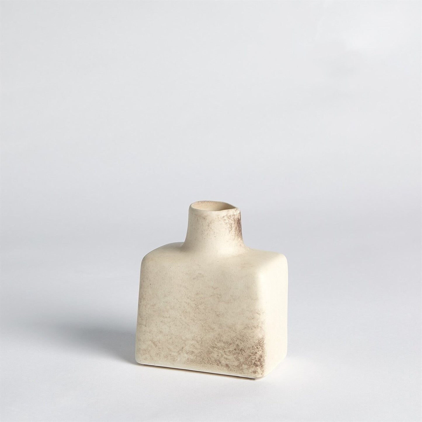 Short Stack Reactive Ivory Decorative Bottle - Large