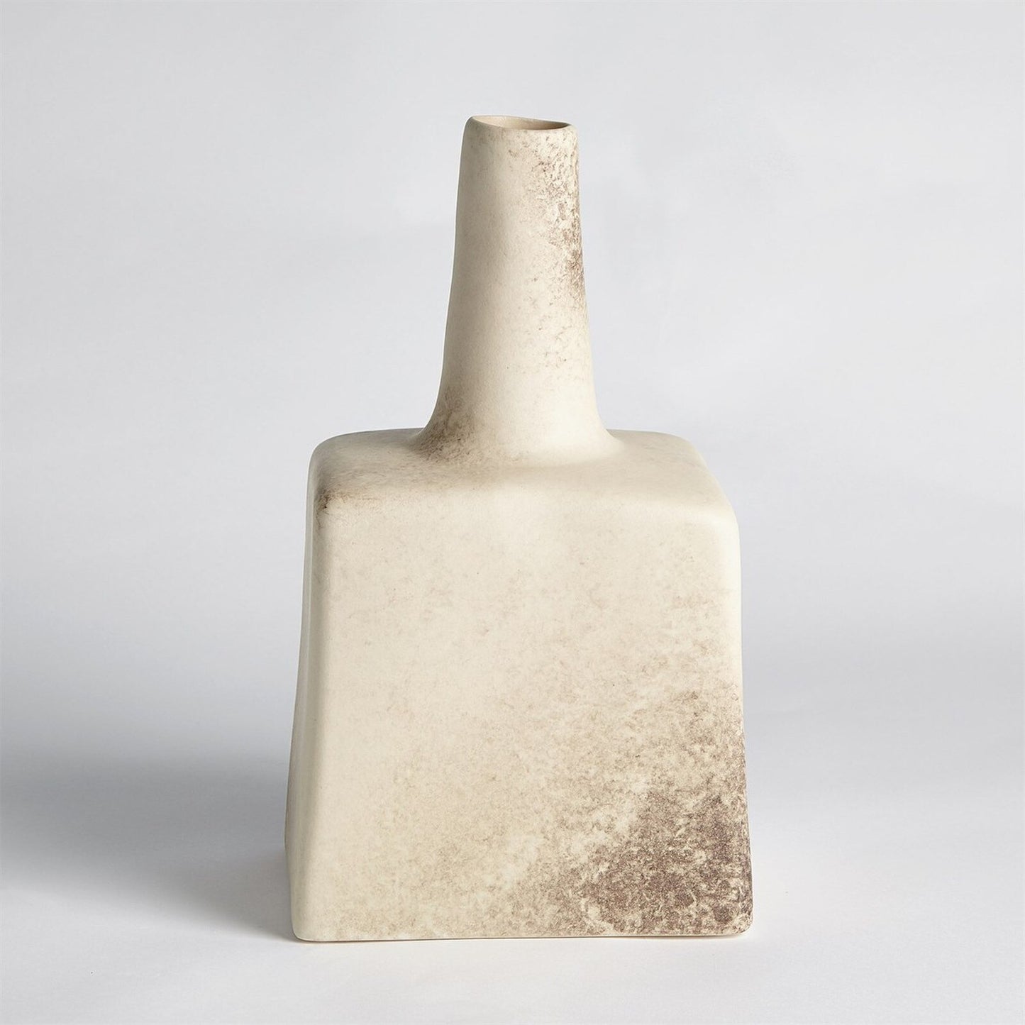 Tall Stack Reactive Ivory Decorative Bottle - Small