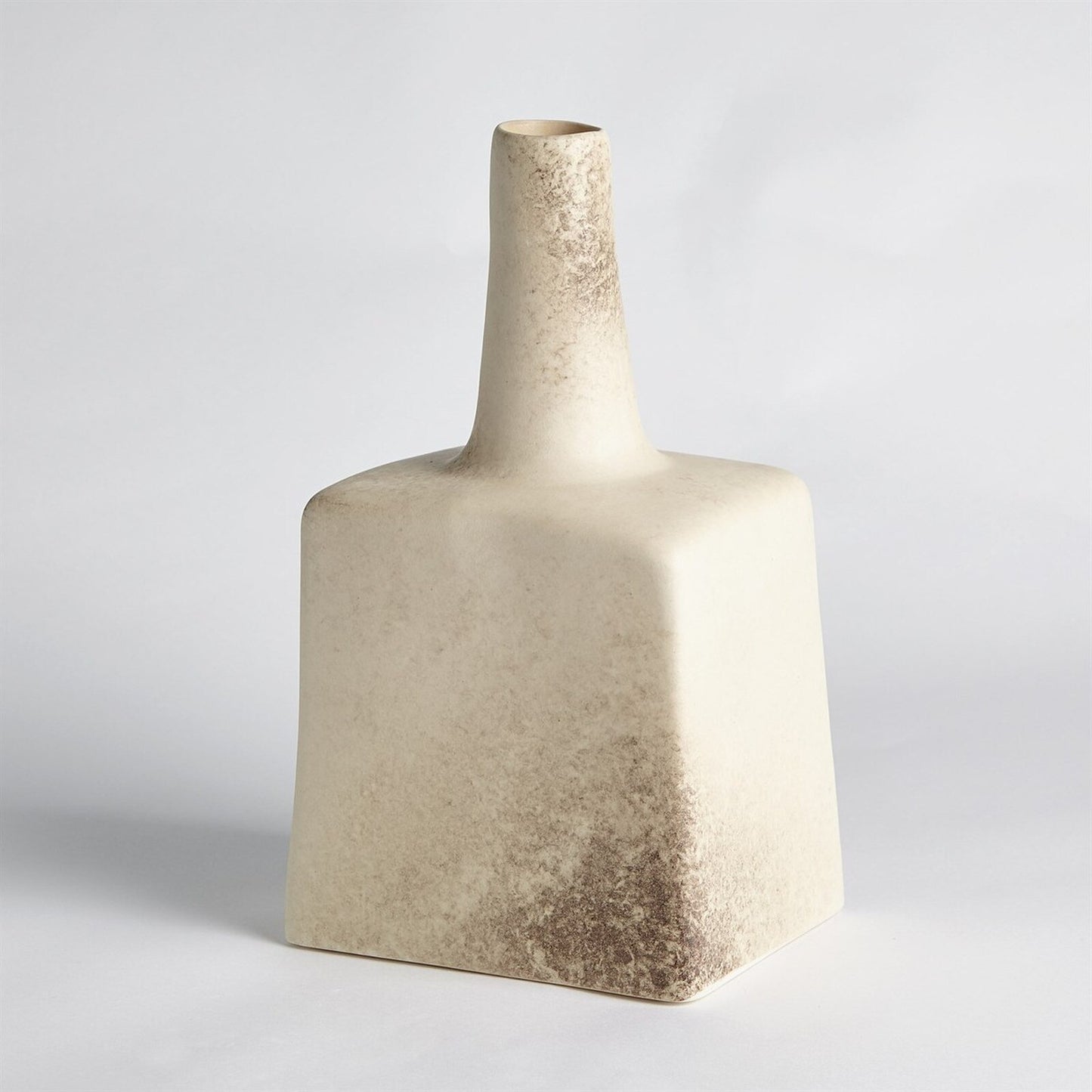 Tall Stack Reactive Ivory Decorative Bottle - Small