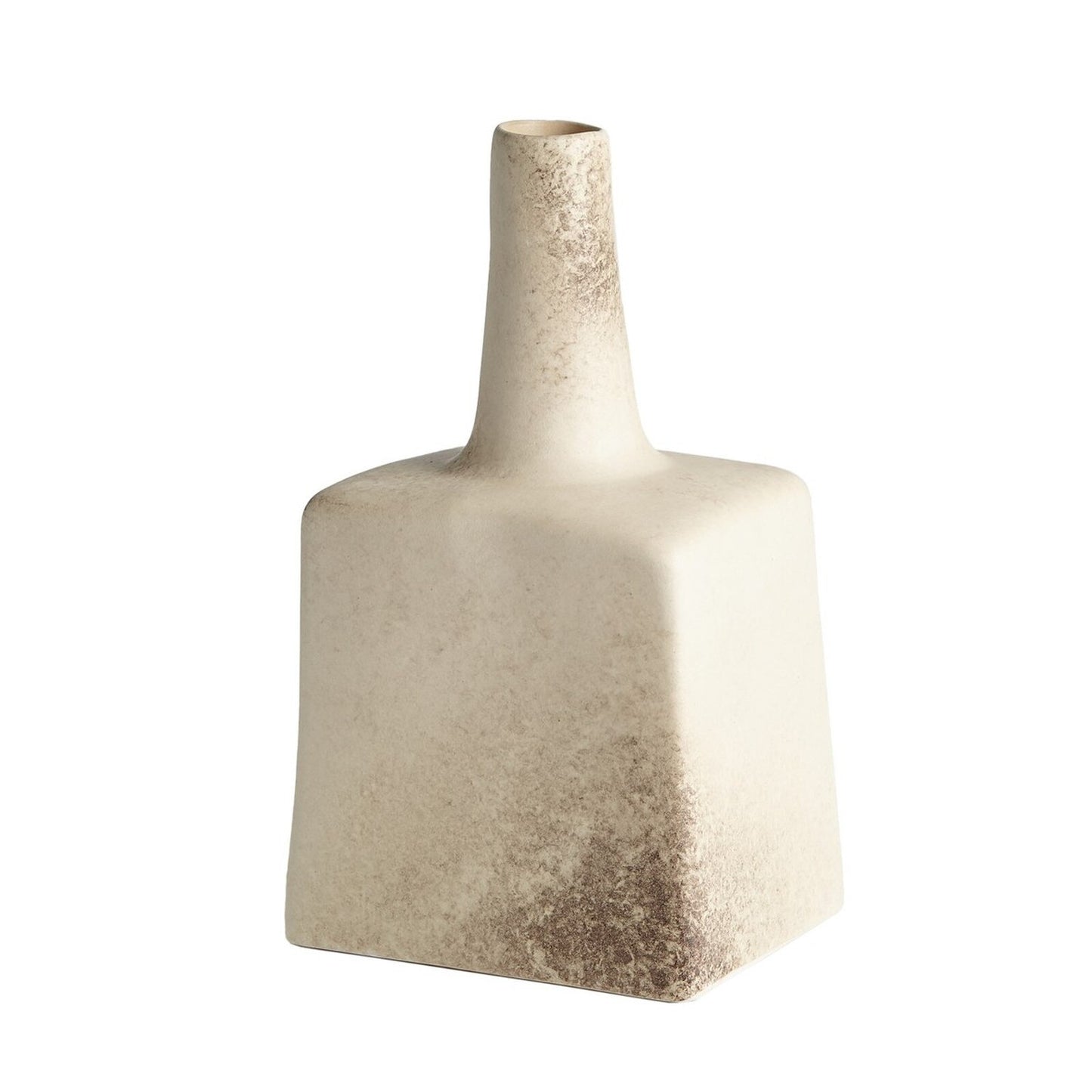 Tall Stack Reactive Ivory Decorative Bottle - Small