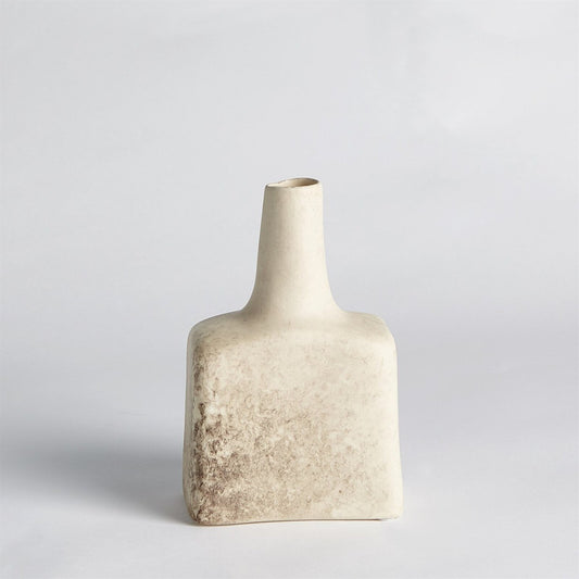 Tall Stack Reactive Ivory Decorative Bottle - Medium