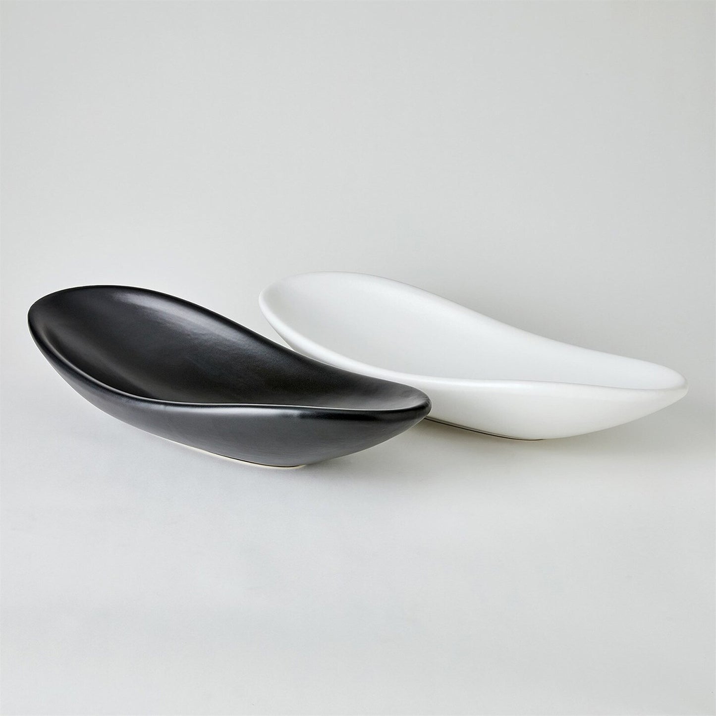 Oblong Platter Matte Black Bowl