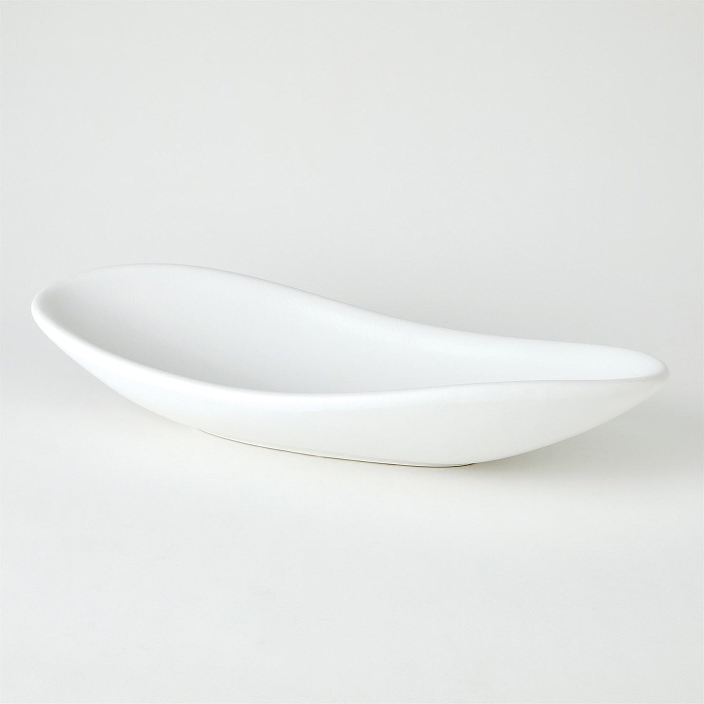 Oblong Platter Matte White Bowl