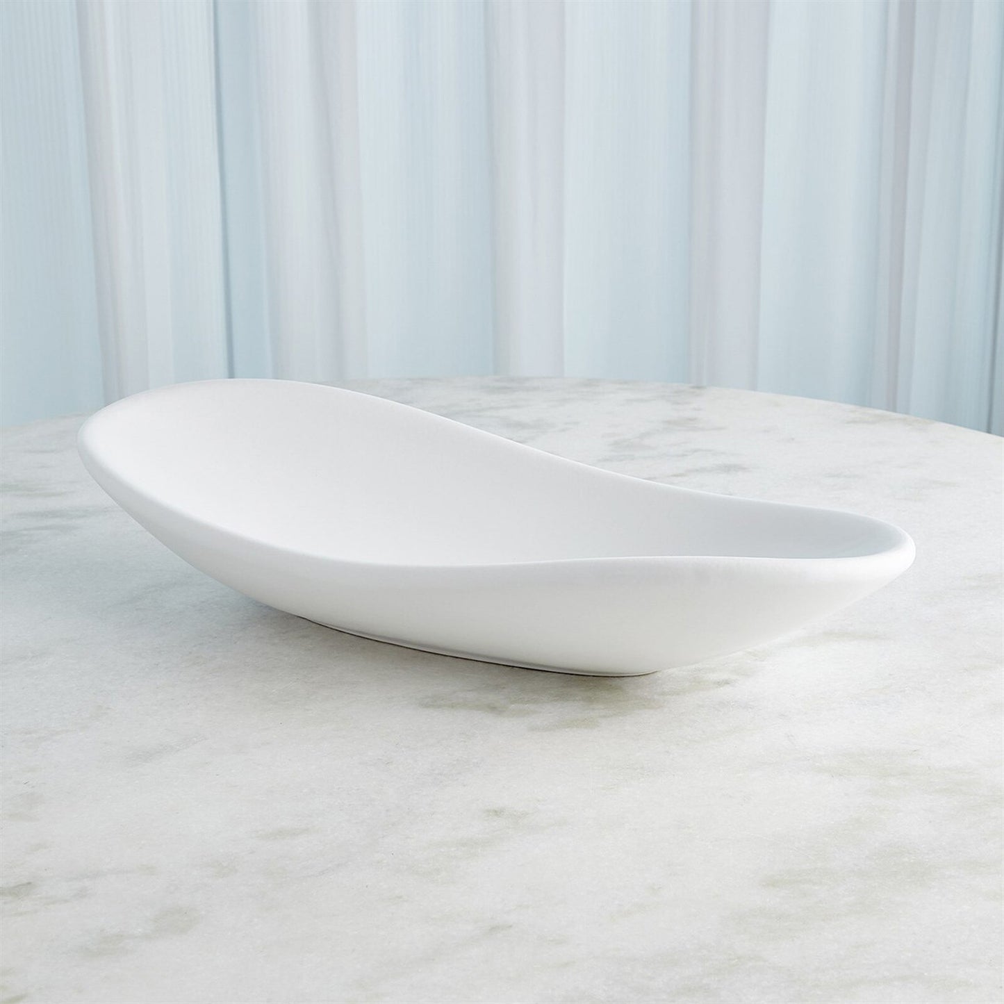 Oblong Platter Matte White Bowl