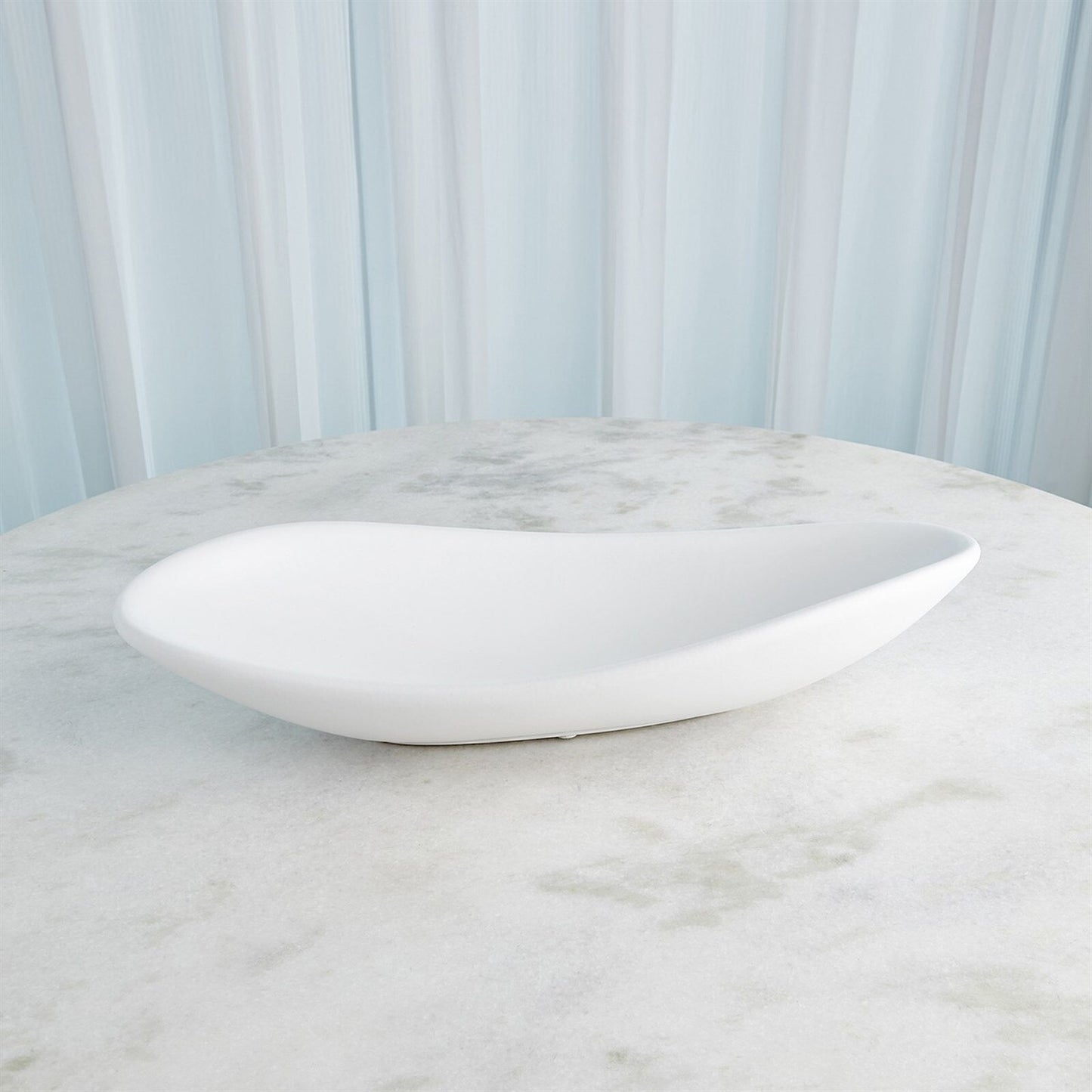 Oblong Platter Matte White Bowl