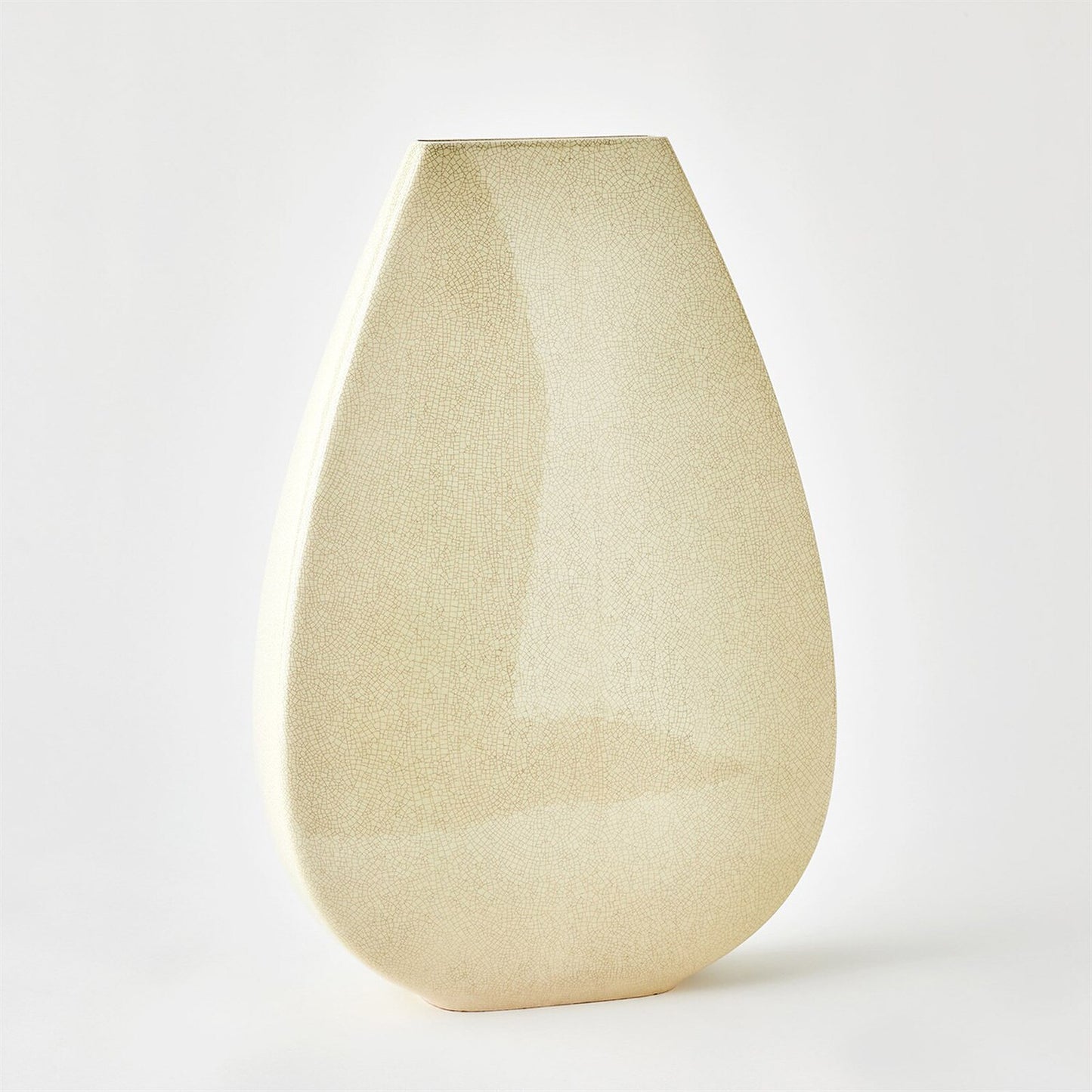 Giant Butter Crackle Teardrop Vase - Large