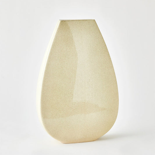 Giant Butter Crackle Teardrop Vase - Large