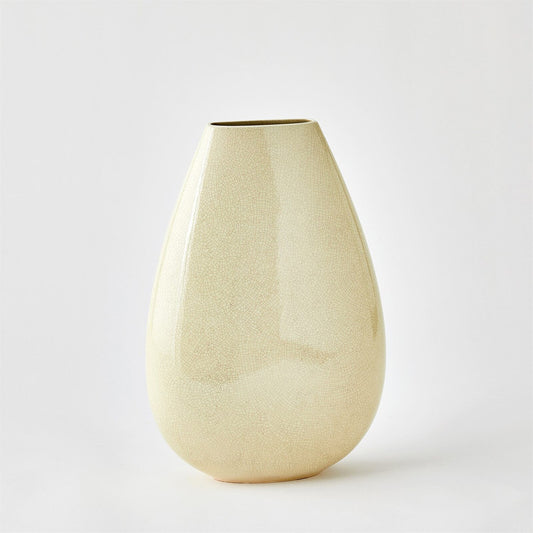 Giant Butter Crackle Teardrop Vase - Small