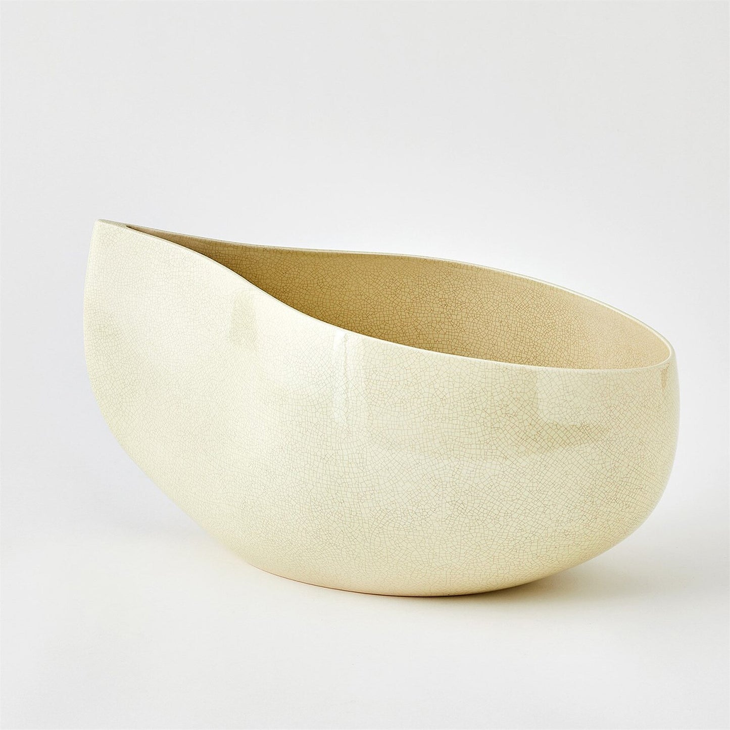 Giant Butter Crackle Teardrop Bowl