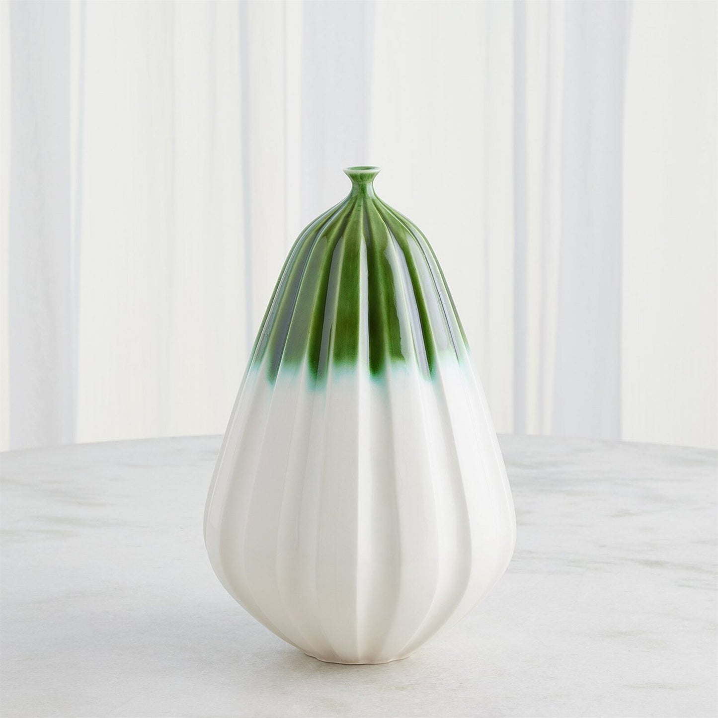 Furrow  Emerald Vase - Large