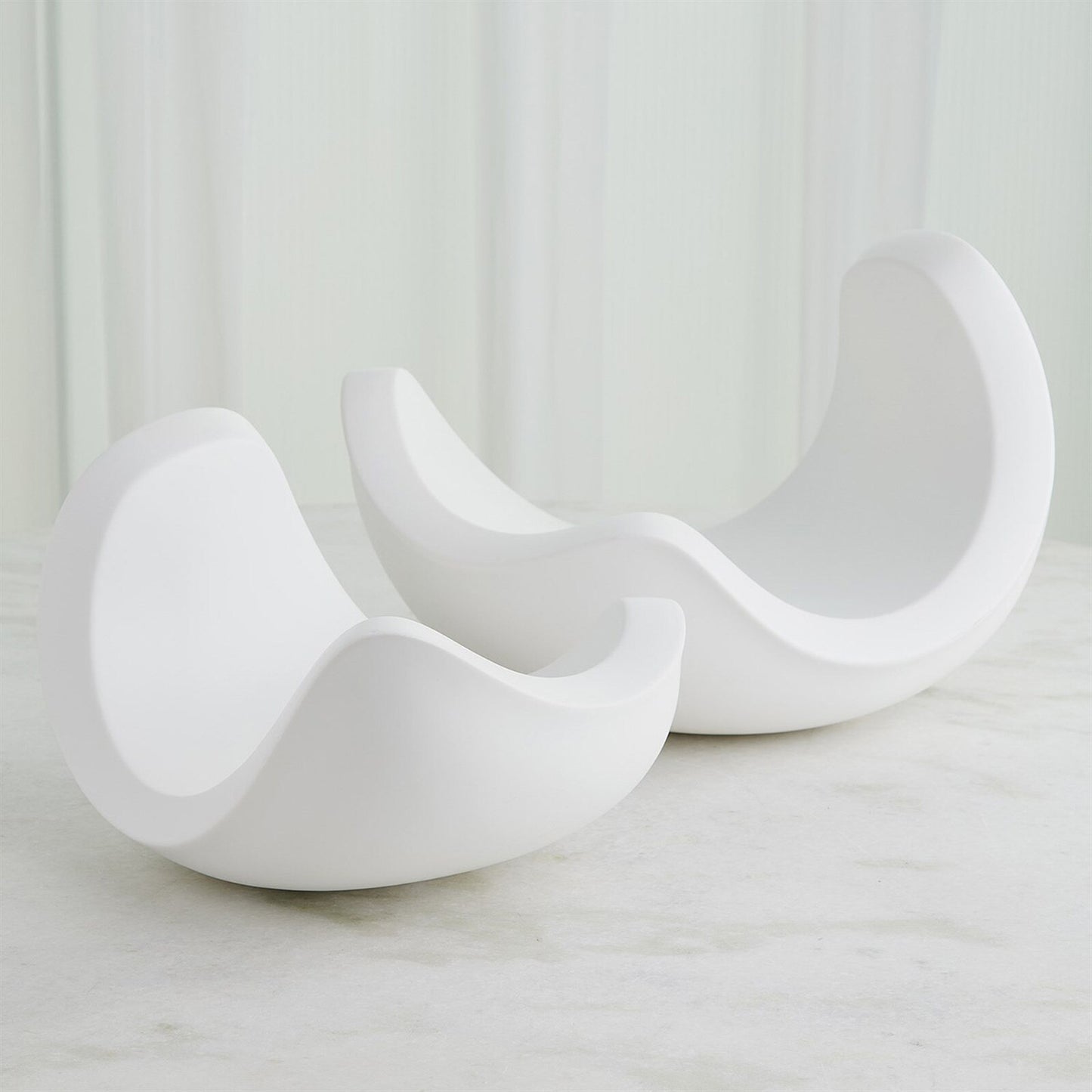 Curl Matte White Bowl - Large