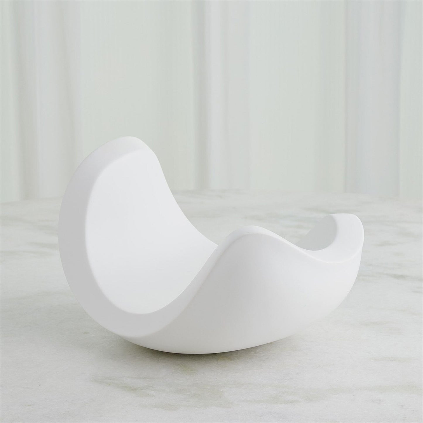 Curl Matte White Bowl - Large