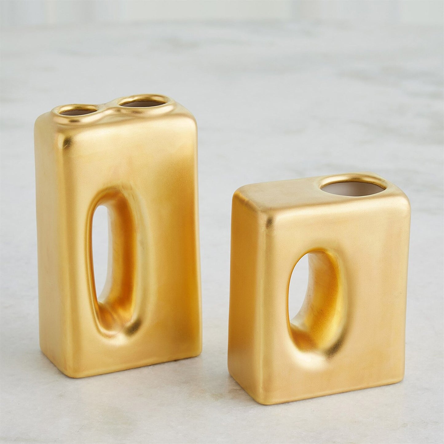 Oh Yes Small Matte Vase -Gold