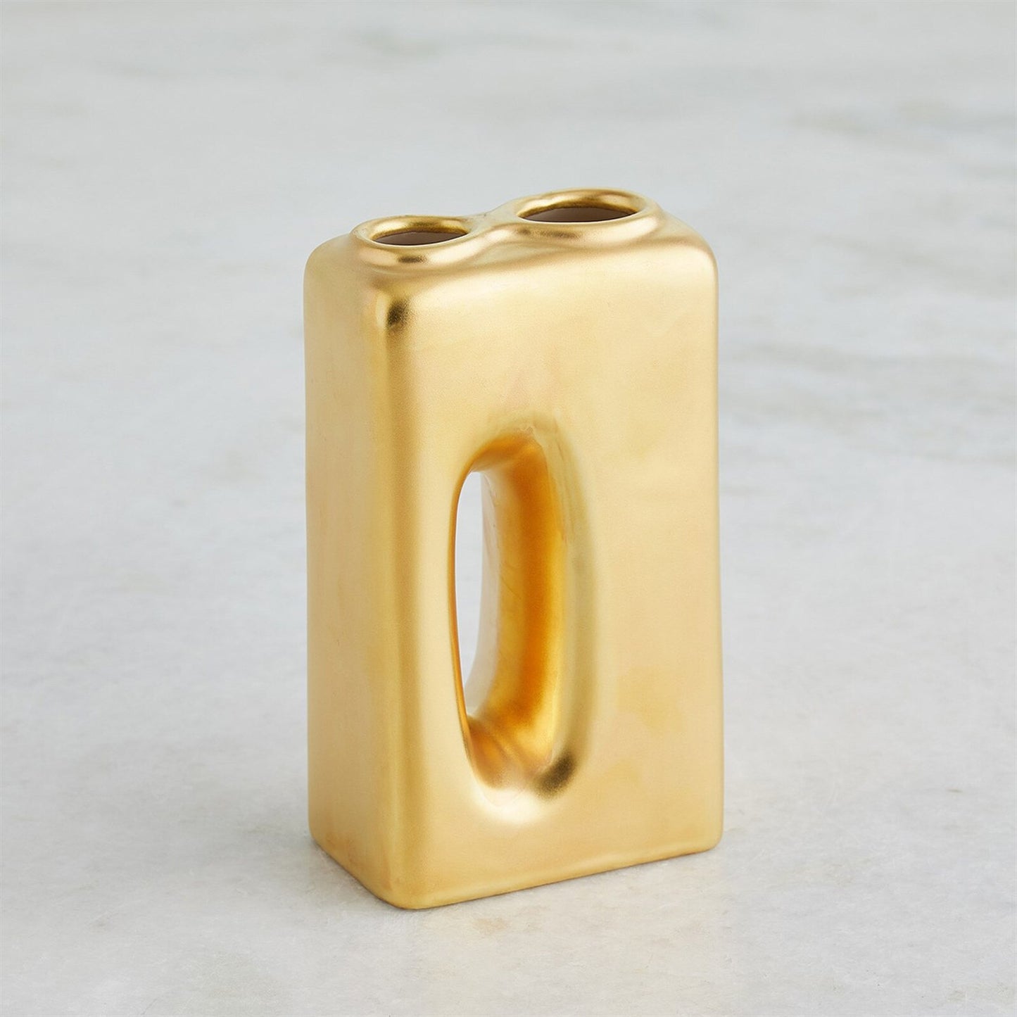 Oh Yes Small Matte Vase -Gold