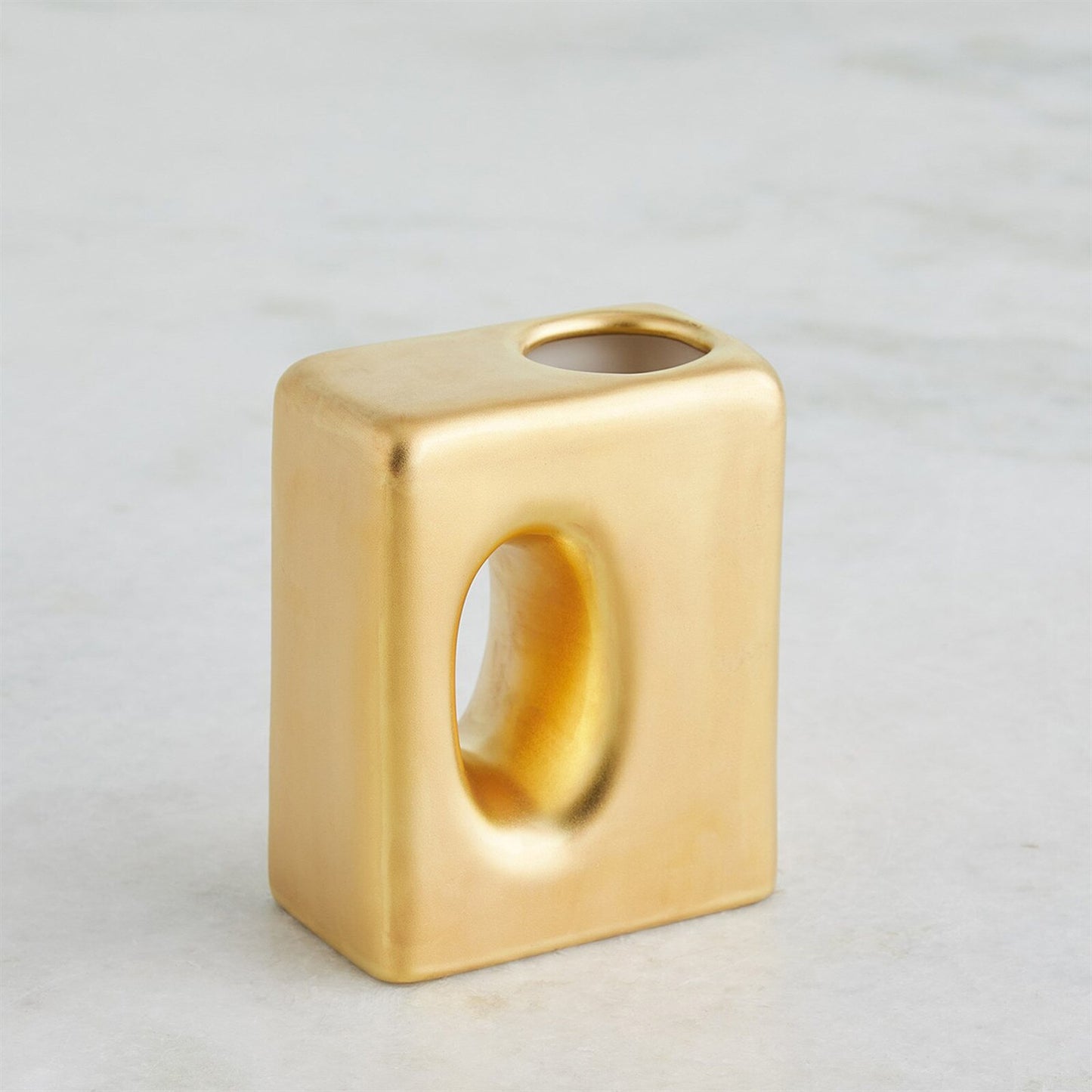 Oh Yes Small Matte Vase -Gold