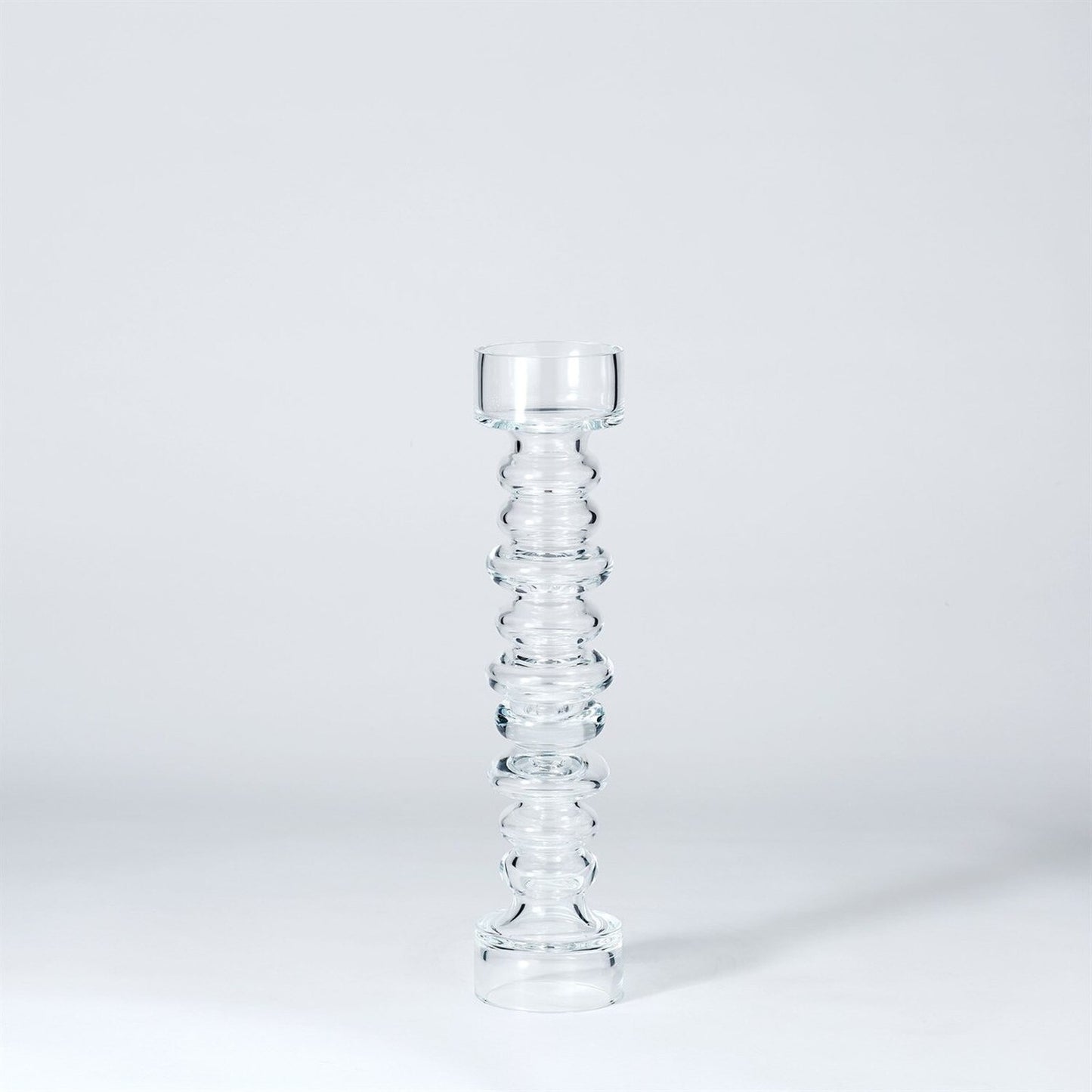 Glass Ribbed Vase - Small