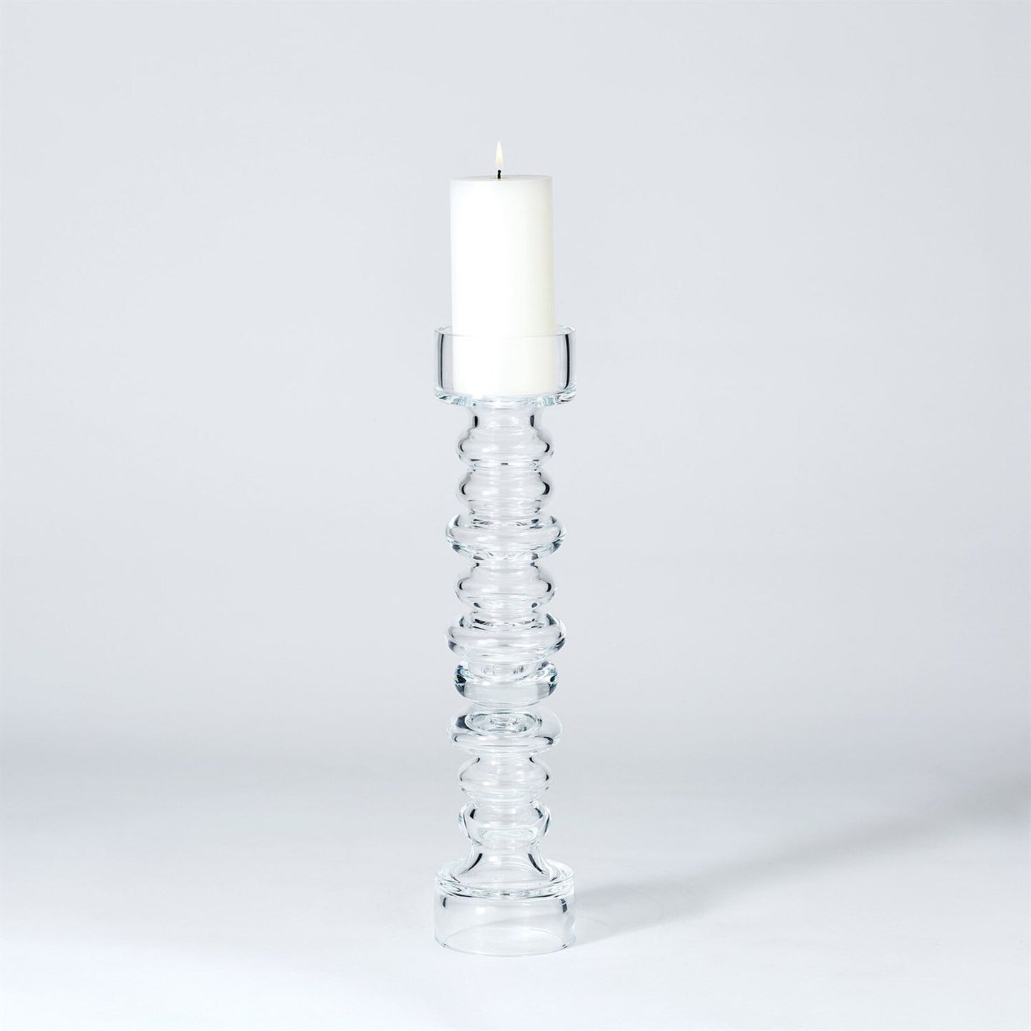 Glass Ribbed Vase - Small