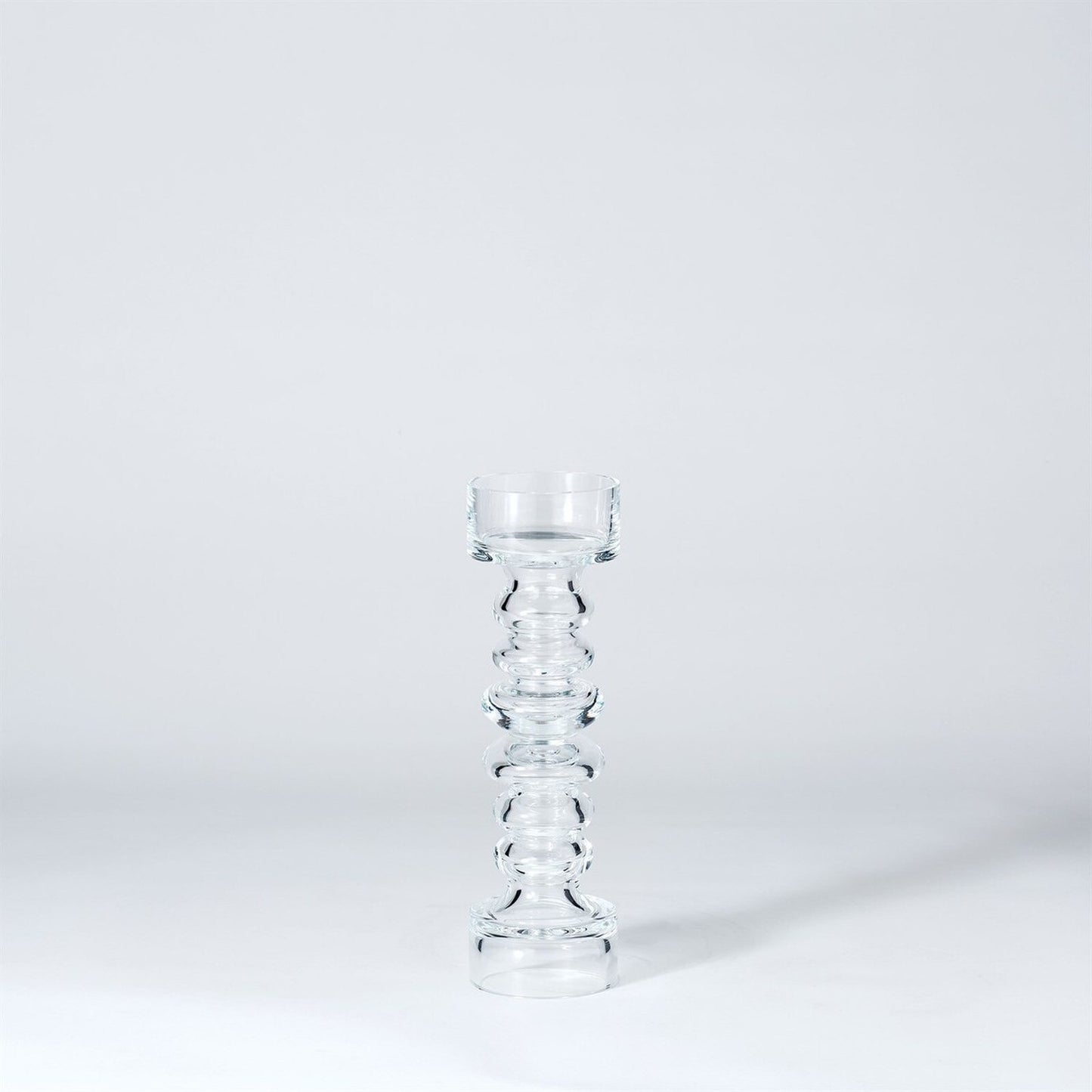 Glass Ribbed Vase - Small