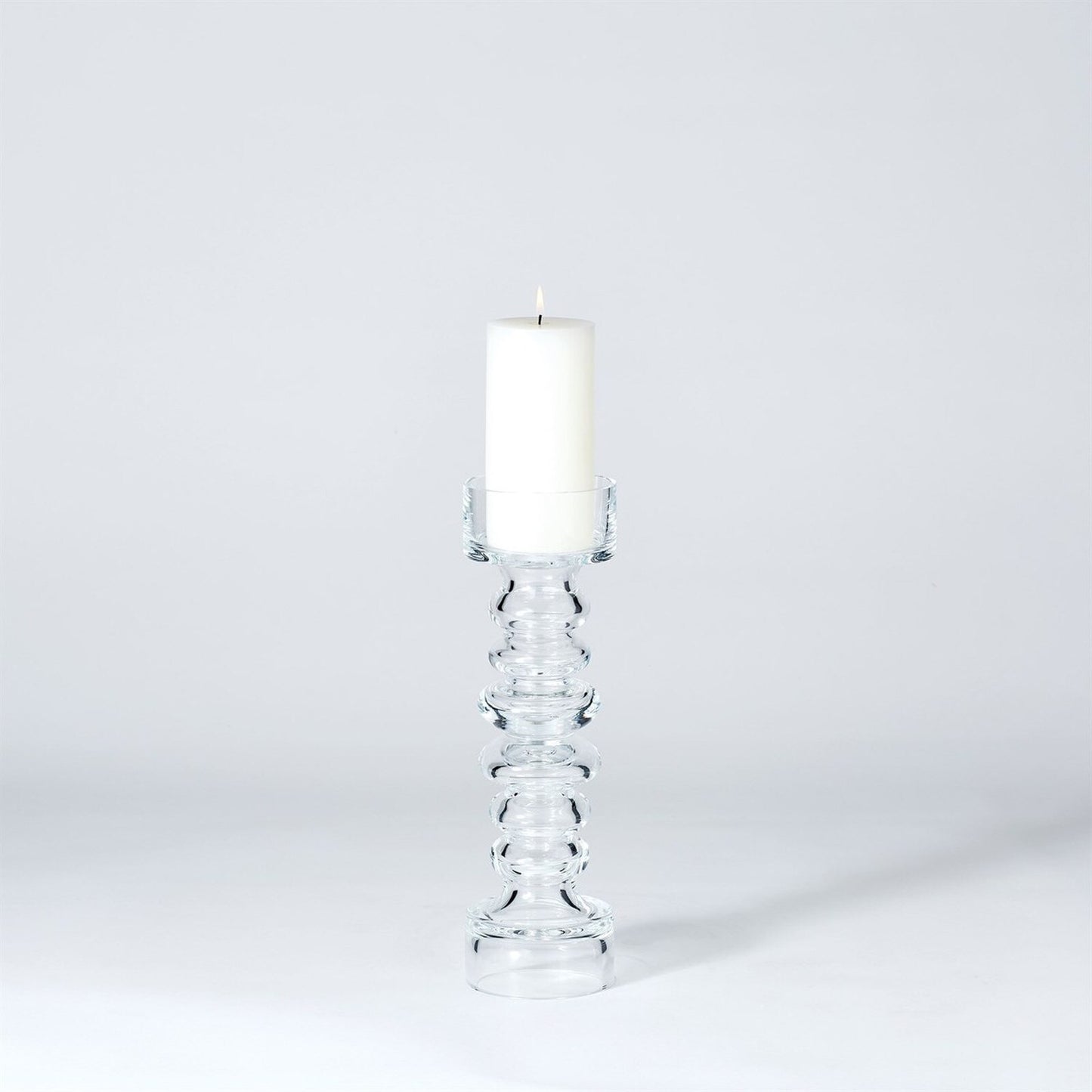 Glass Ribbed Vase - Small