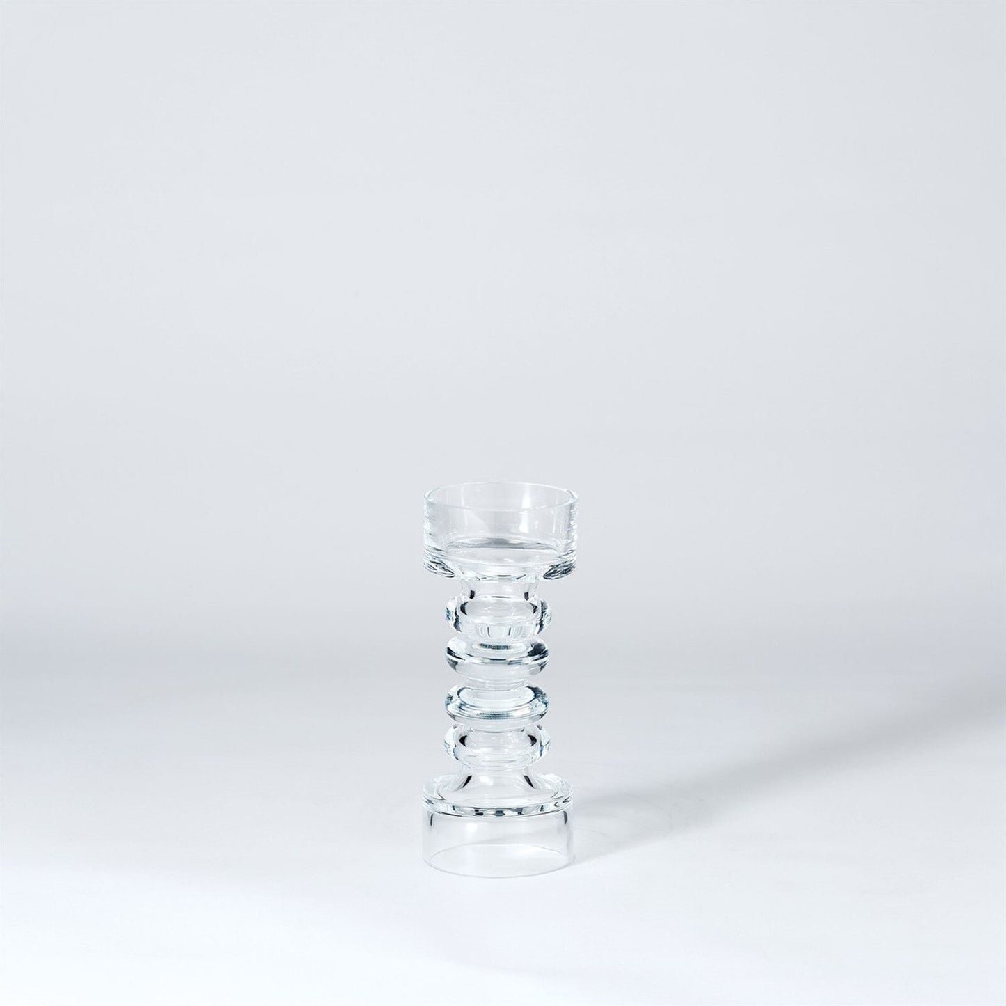 Glass Ribbed Vase - Small