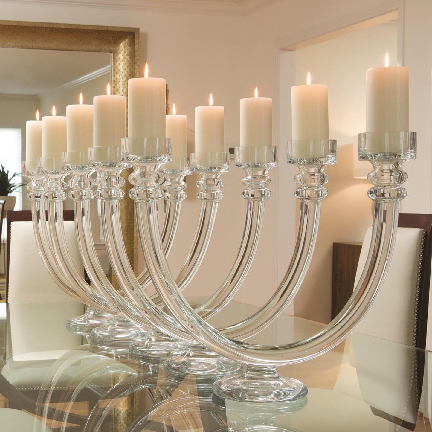 2-Lite Abra Glass Candle Holder